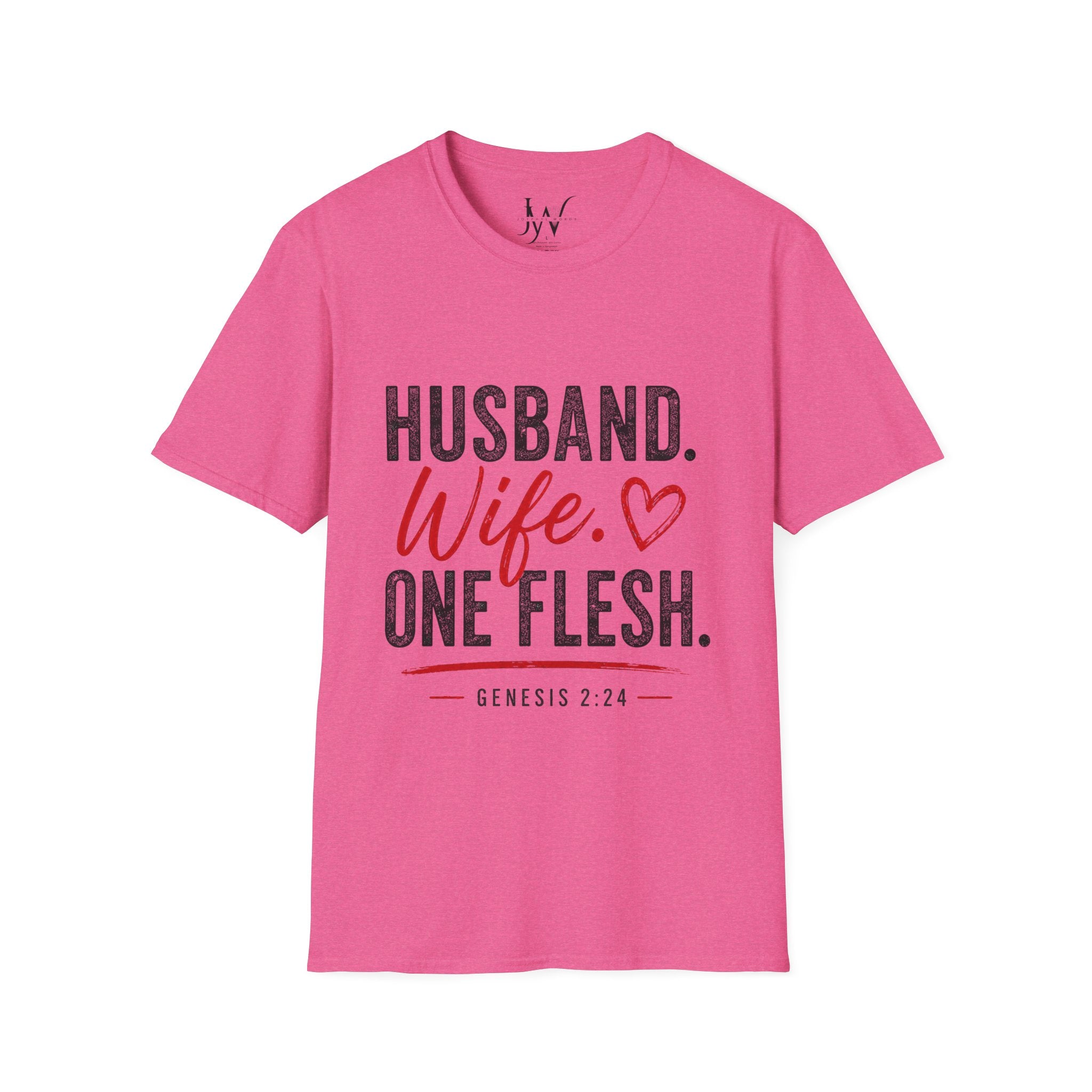 Strong Marriage "Husband. Wife. One Flesh." — Genesis 2:24 Tee