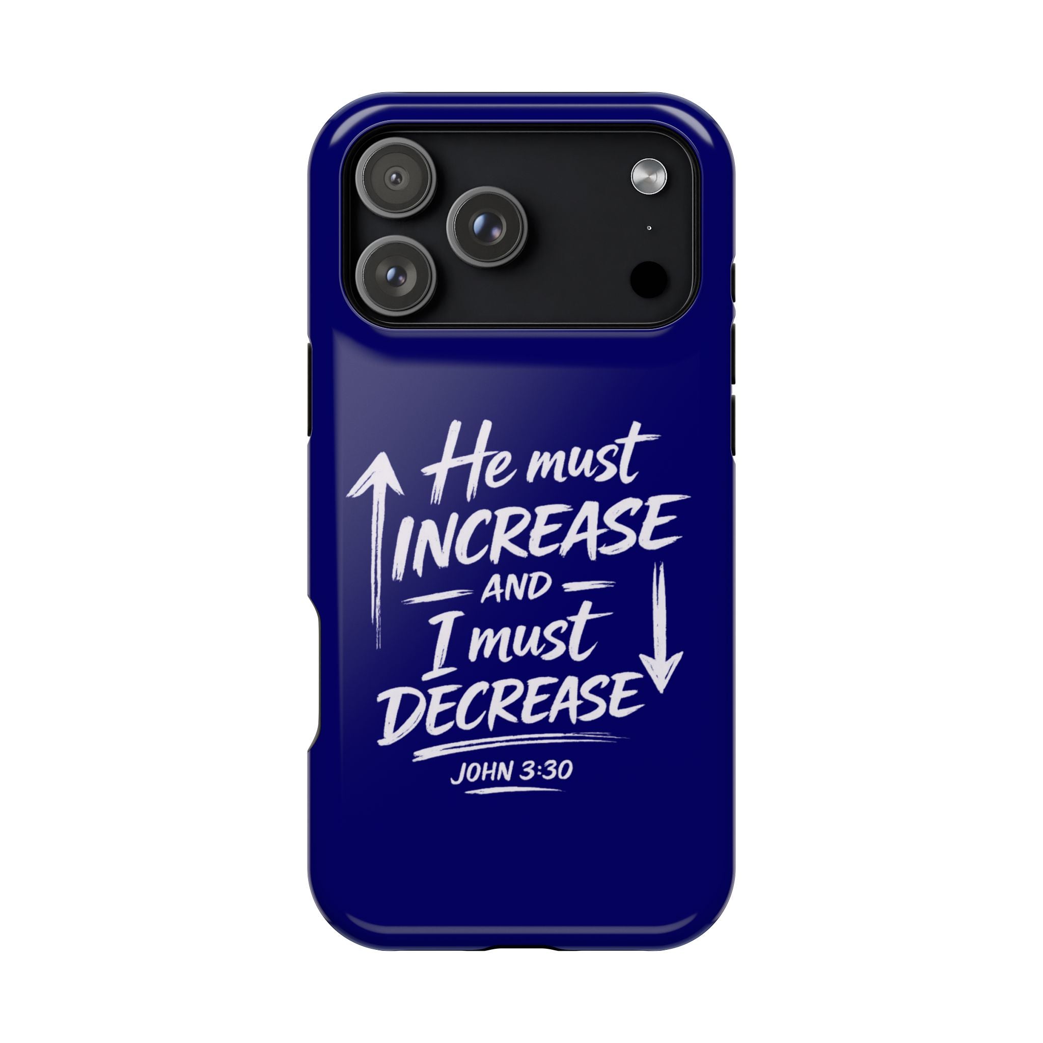 Phone Case — "He Must Increase and I Must Decrease John 3:30" Colorful Magnetic Impact-Resistant Case