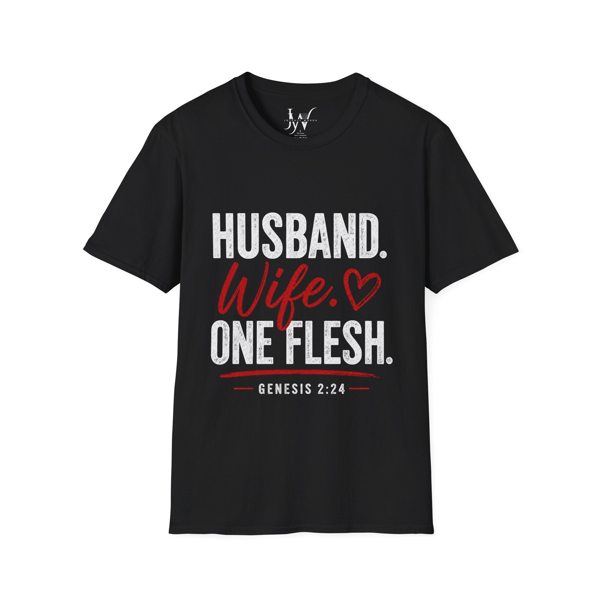 Strong Marriage "Husband. Wife. One Flesh." — Genesis 2:24 Tee