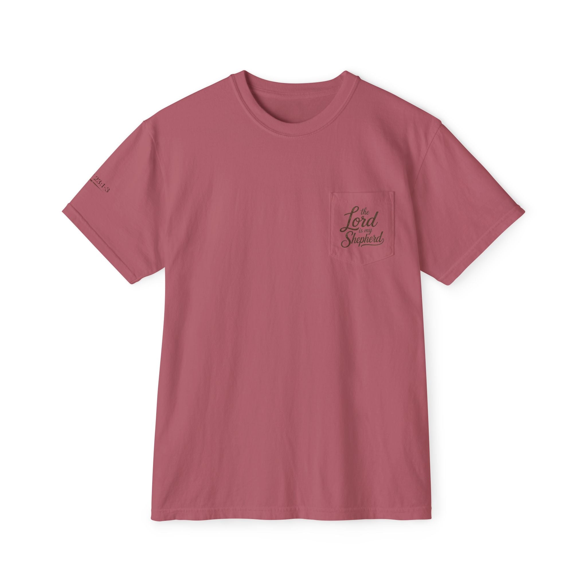The Lord Is My Shepherd-Psalm 23:1-3  Graphic Tee with Pocket