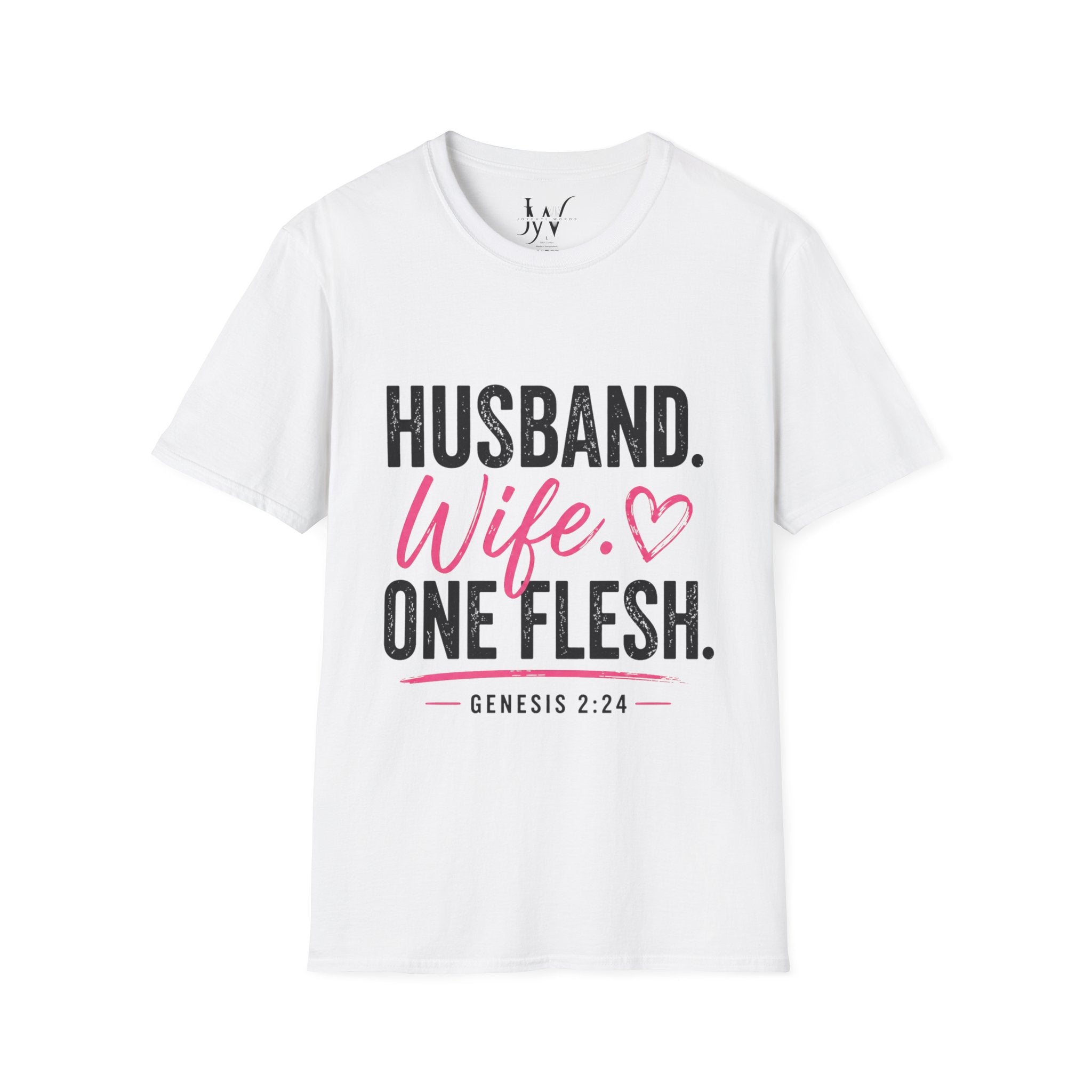 Strong Marriage "Husband. Wife. One Flesh." — Genesis 2:24 Tee
