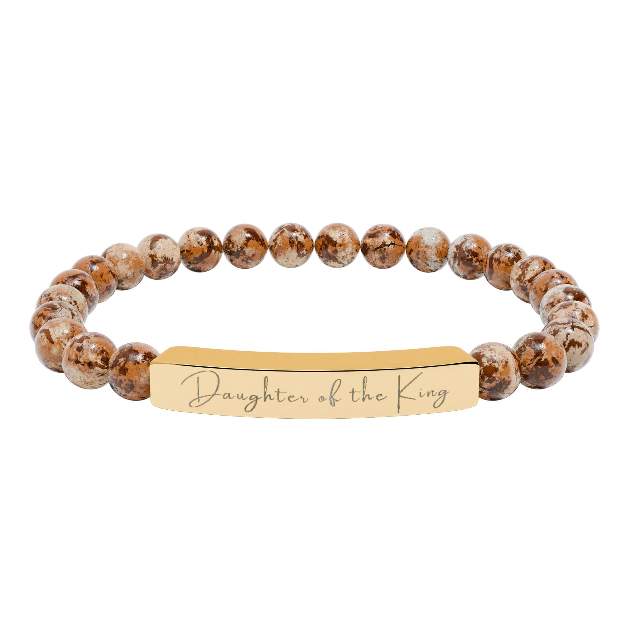Natural Stone Stretch Bar Bracelet — Daughter of the King