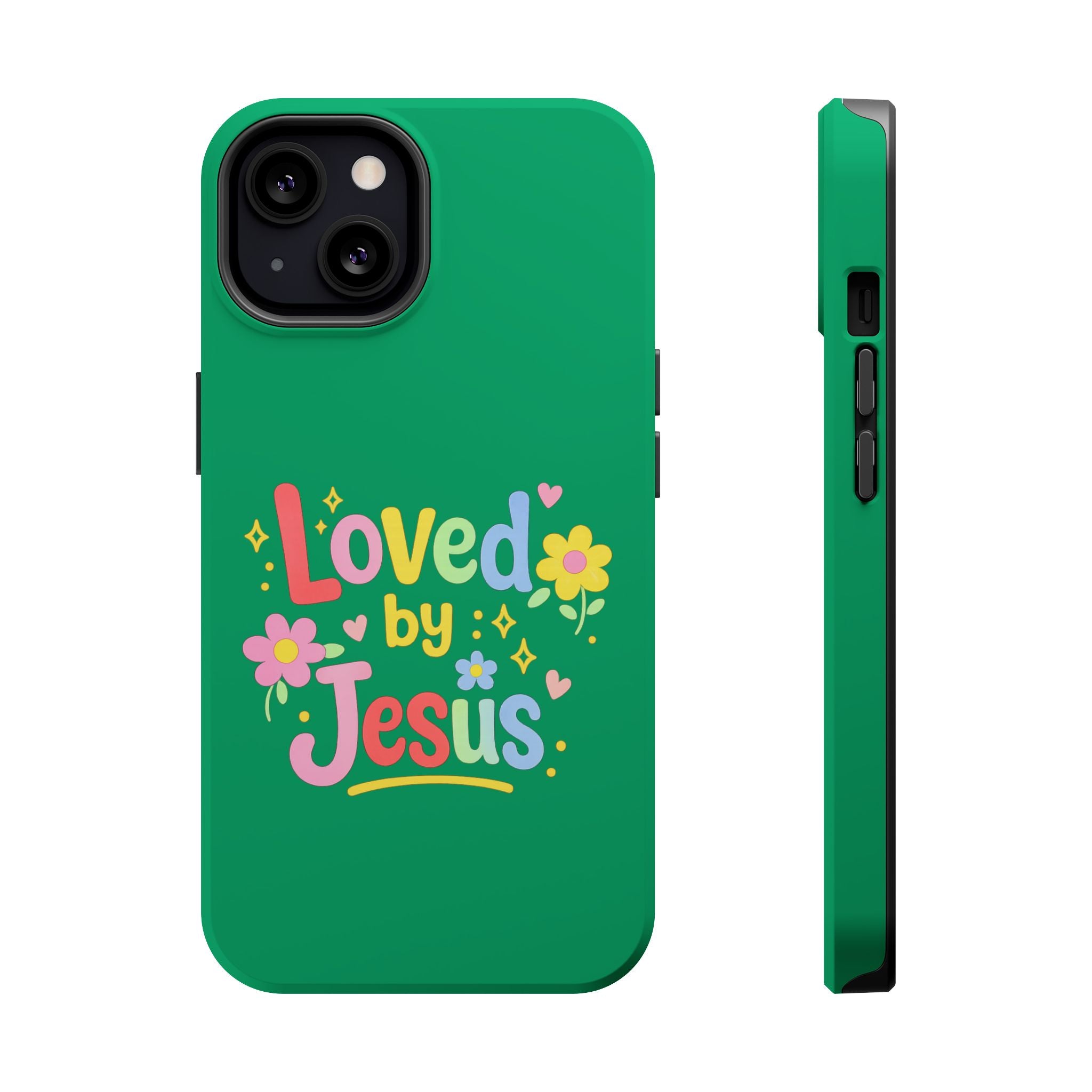 Loved by Jesus Phone Case — Colorful Magnetic Impact-Resistant Case