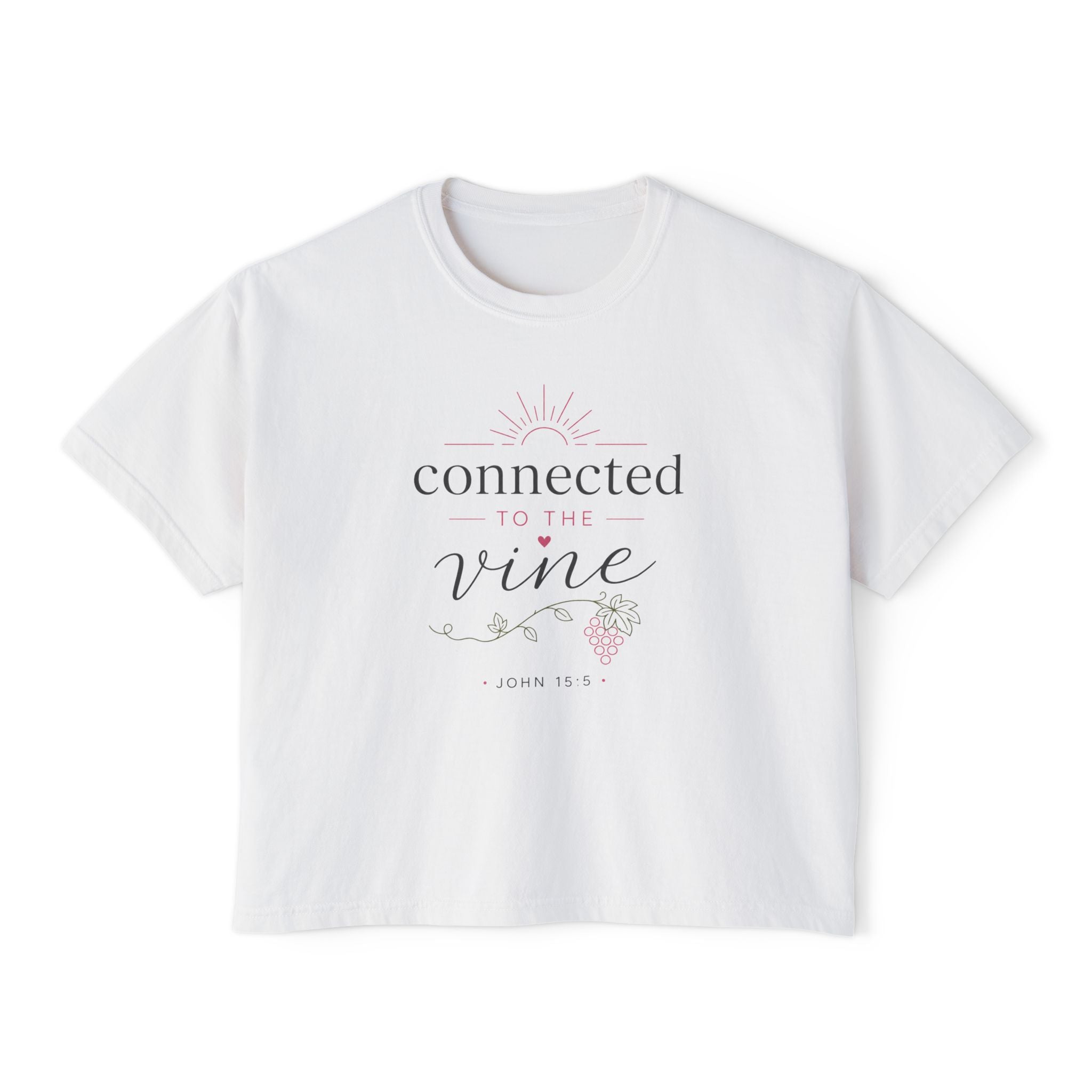Connected to the Vine Boxy Tee — John 15:5