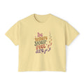 Be Where Your Feet Are Boxy Tee — Footprint Relaxed Women's Tee