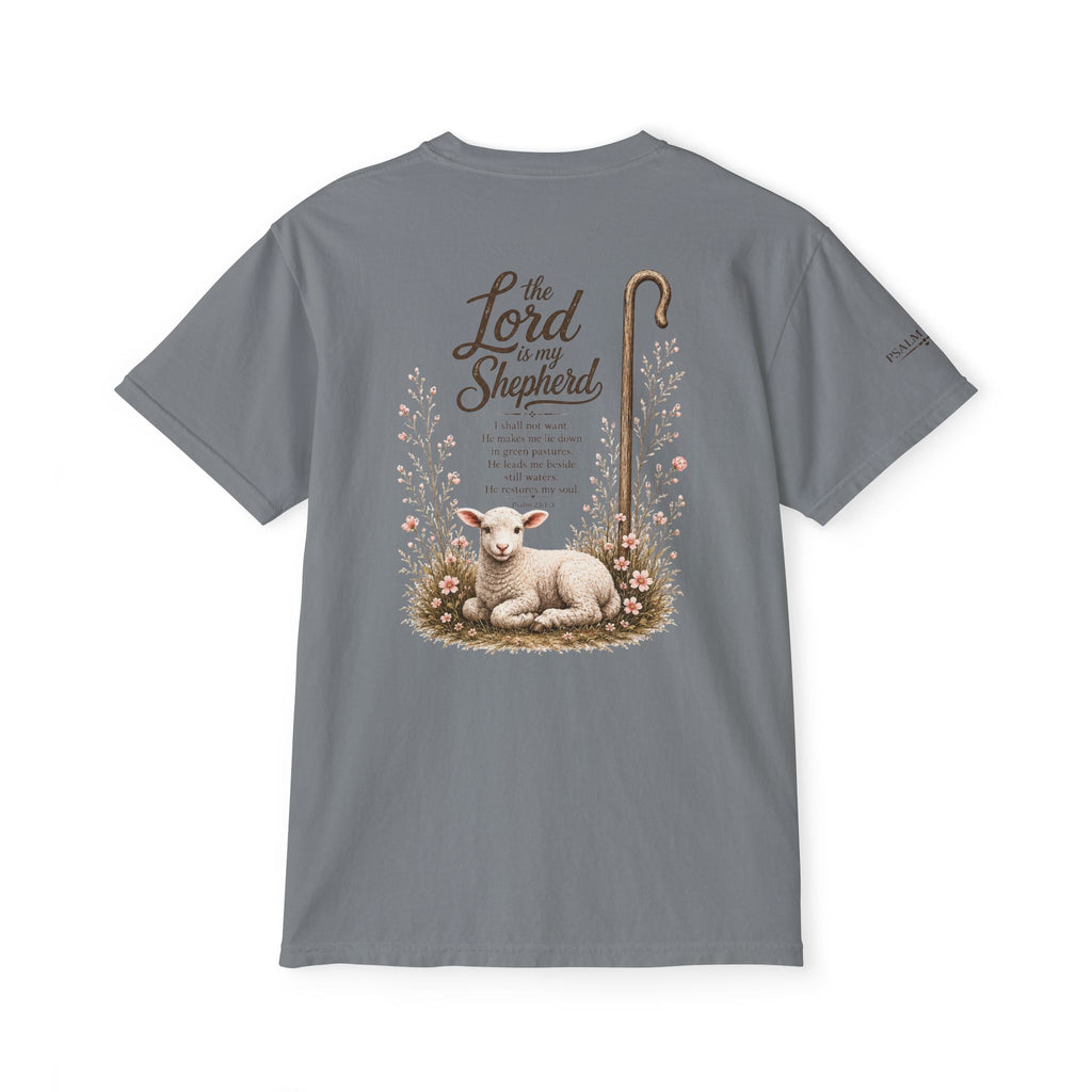 The Lord Is My Shepherd-Psalm 23:1-3  Graphic Tee with Pocket