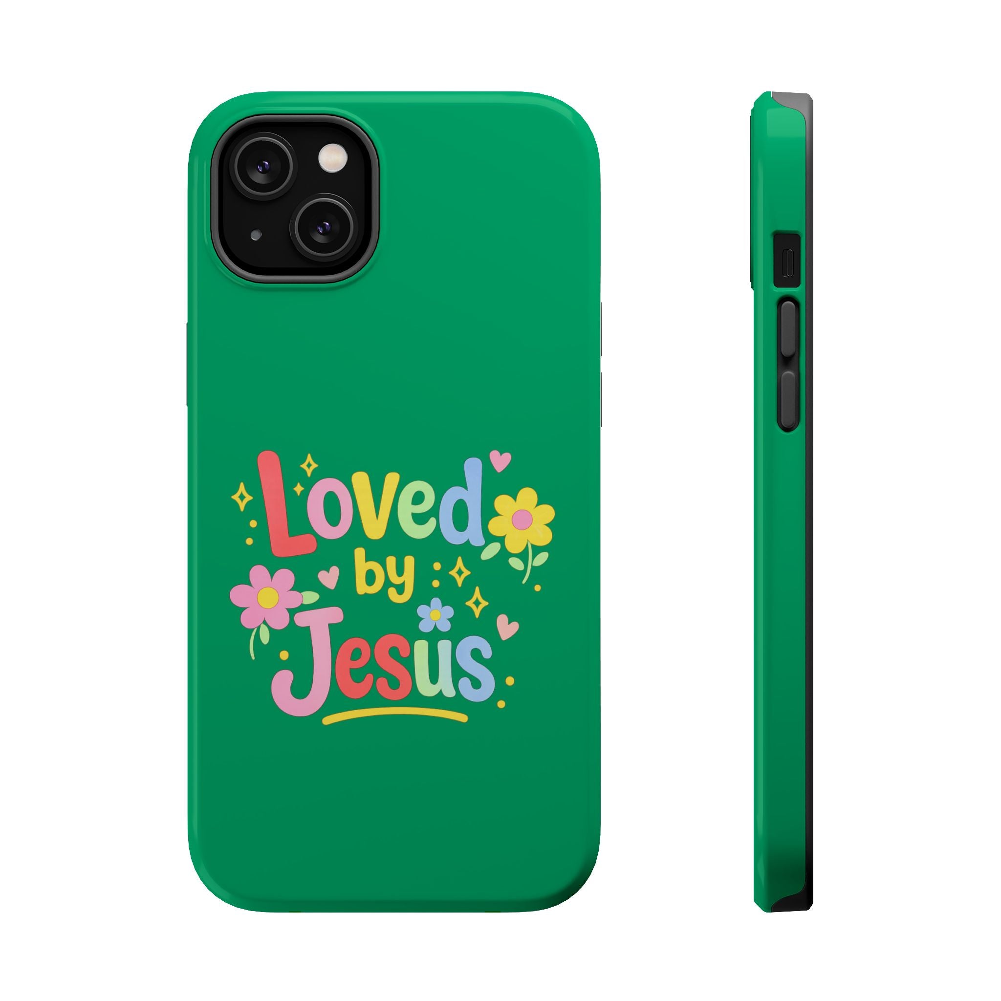 Loved by Jesus Phone Case — Colorful Magnetic Impact-Resistant Case