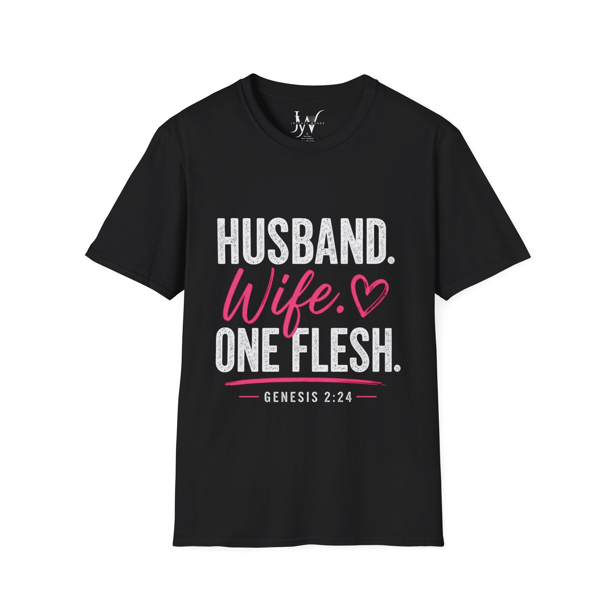 Strong Marriage "Husband. Wife. One Flesh." — Genesis 2:24 Tee