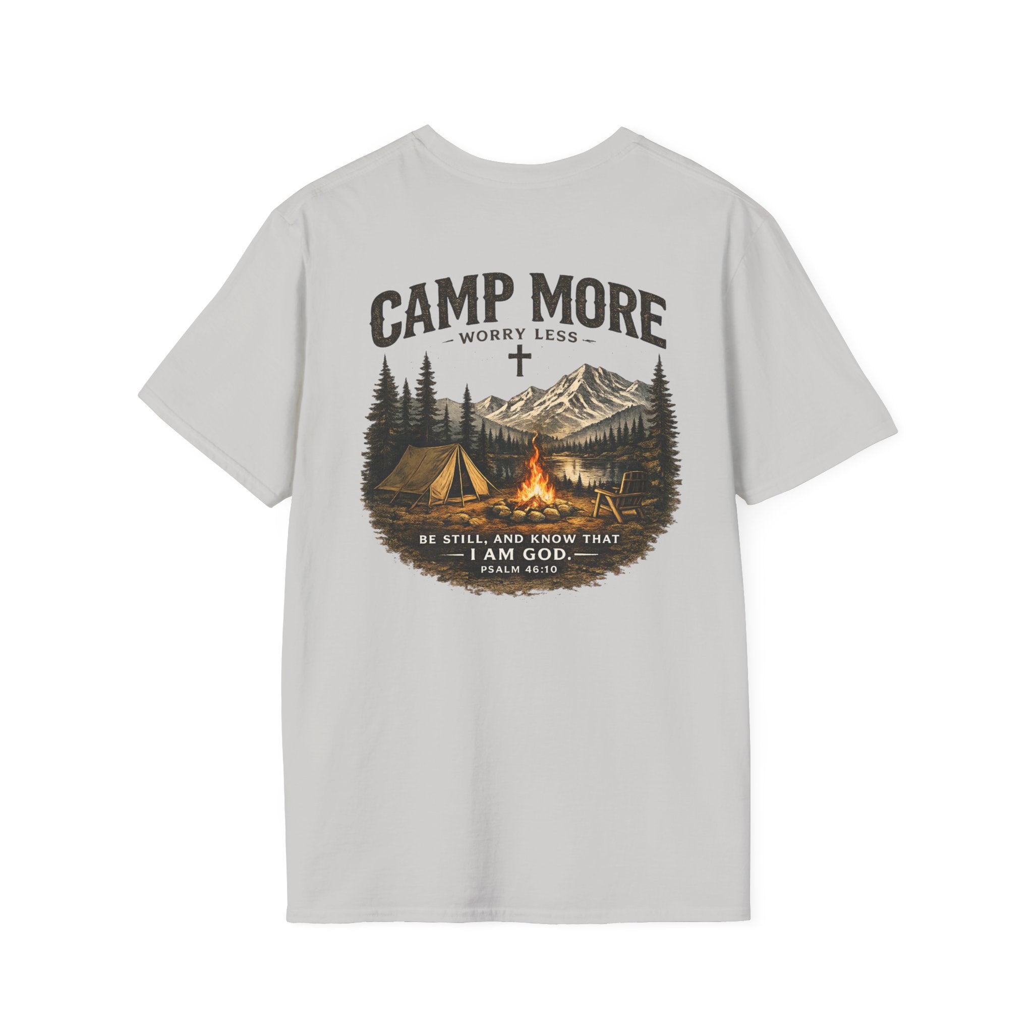 Camp More Worry Less T-Shirt - Psalm 46:10