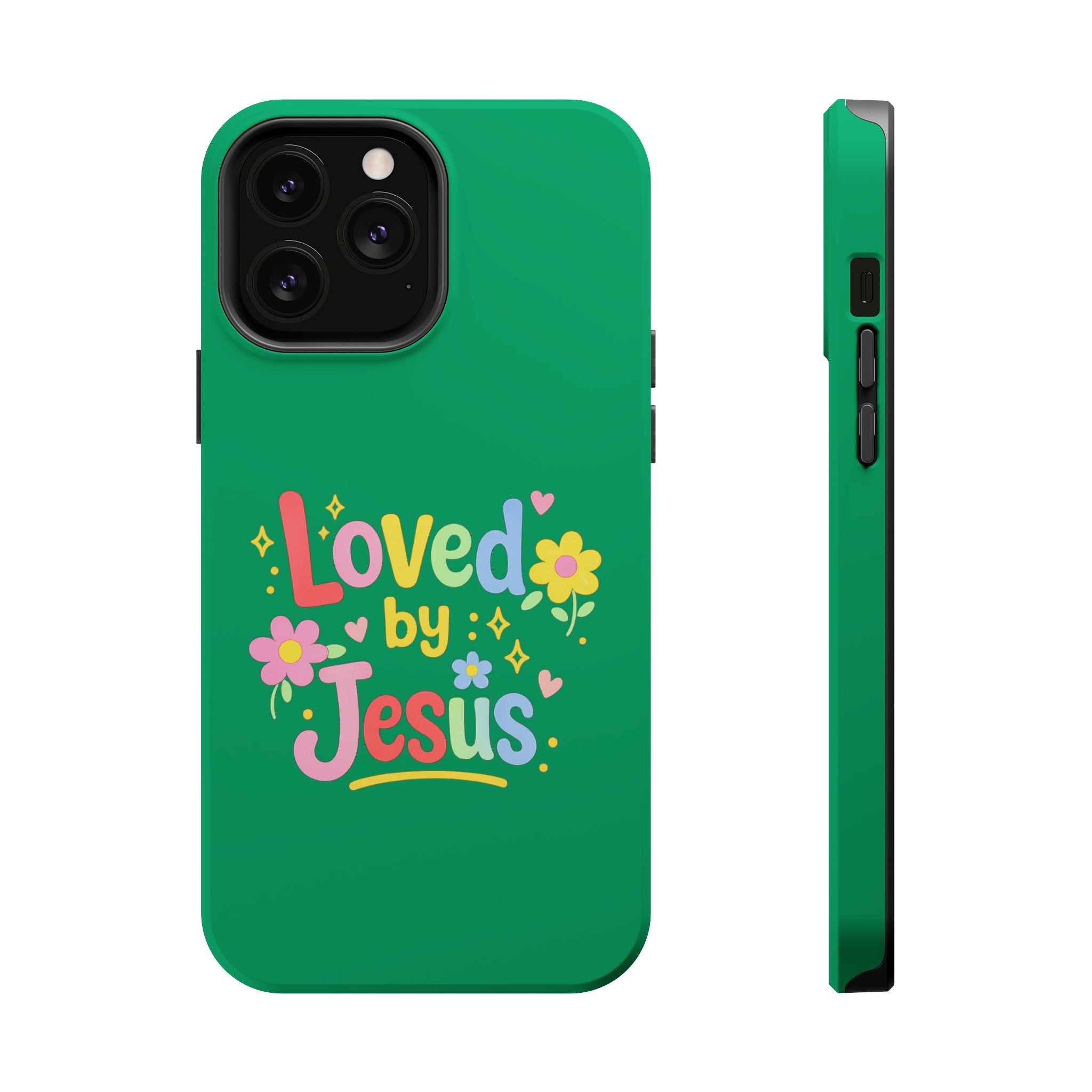 Loved by Jesus Phone Case — Colorful Magnetic Impact-Resistant Case