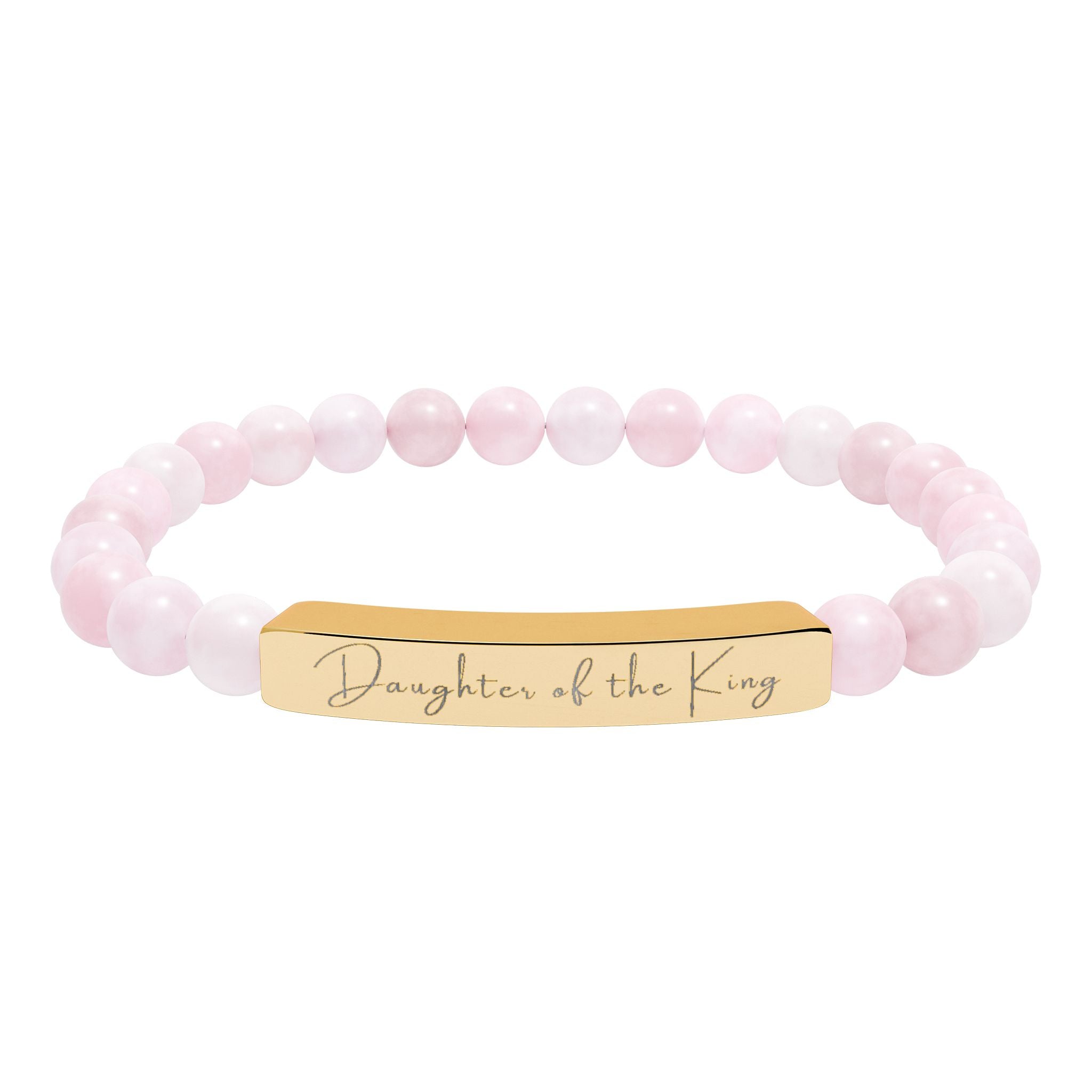 Natural Stone Stretch Bar Bracelet — Daughter of the King