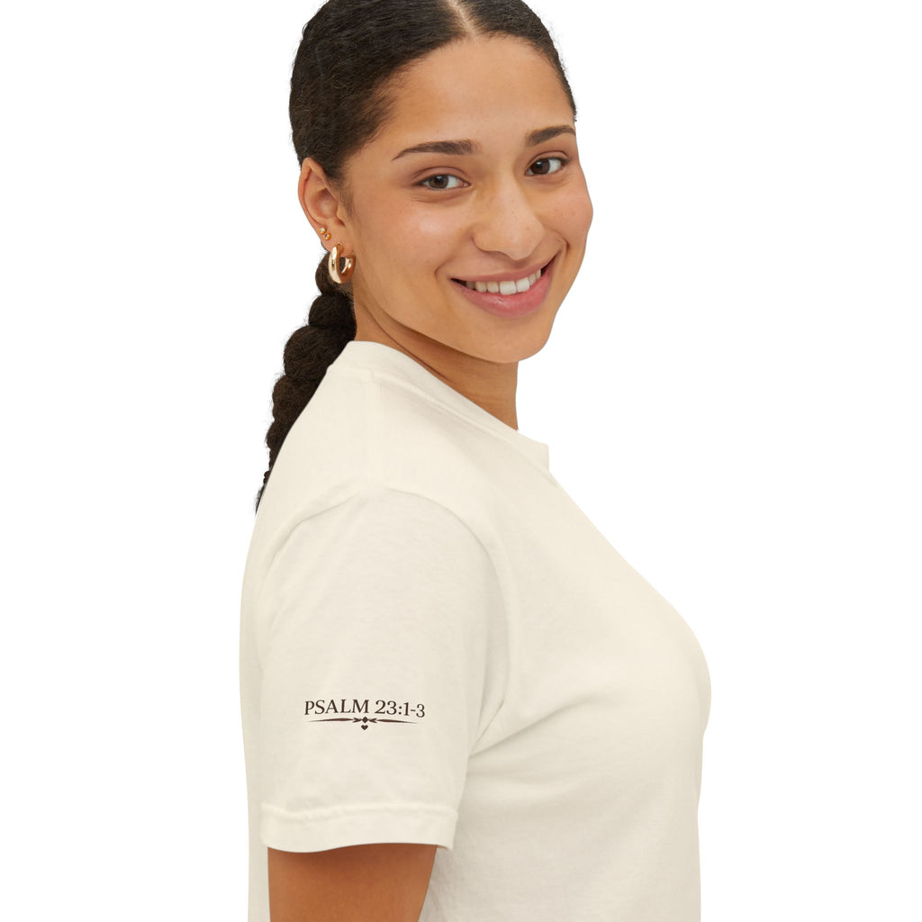 The Lord Is My Shepherd-Psalm 23:1-3  Graphic Tee with Pocket