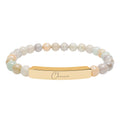 Natural Stone Stretch Bar Bracelet — Chosen