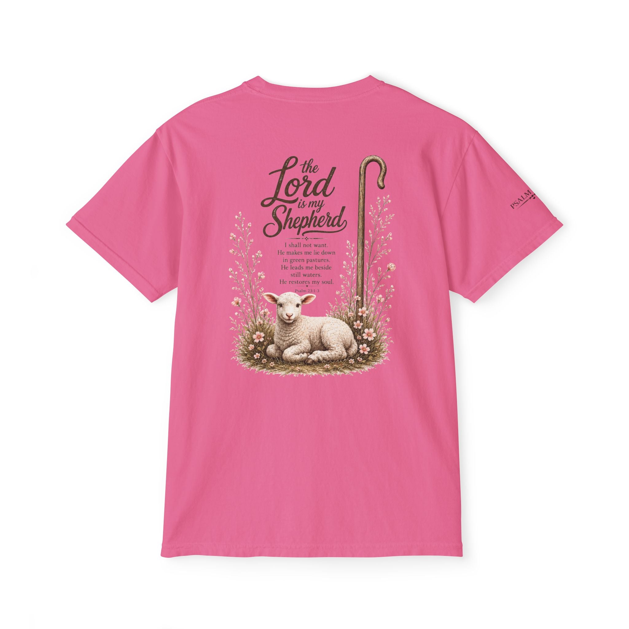 The Lord Is My Shepherd-Psalm 23:1-3  Graphic Tee with Pocket