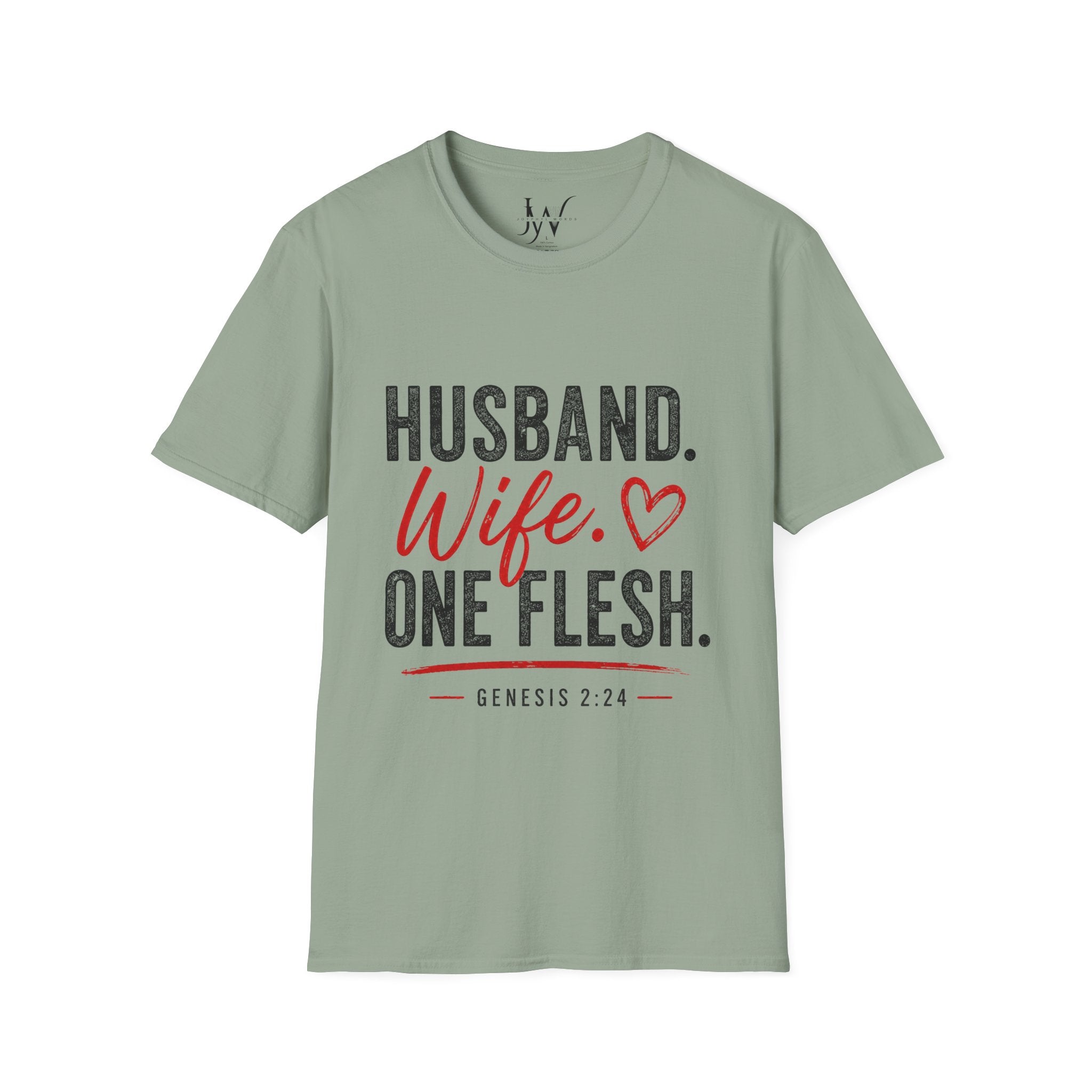 Strong Marriage "Husband. Wife. One Flesh." — Genesis 2:24 Tee