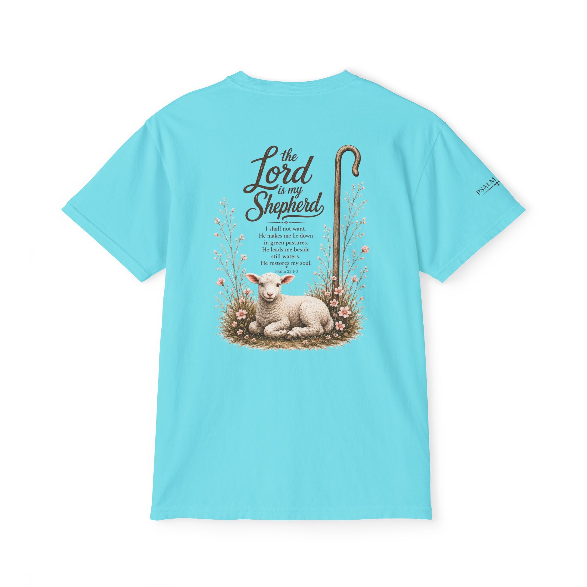 The Lord Is My Shepherd-Psalm 23:1-3  Graphic Tee with Pocket