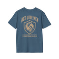 FOTP Mens Act Like Men Lion & Shield Graphic T-Shirt