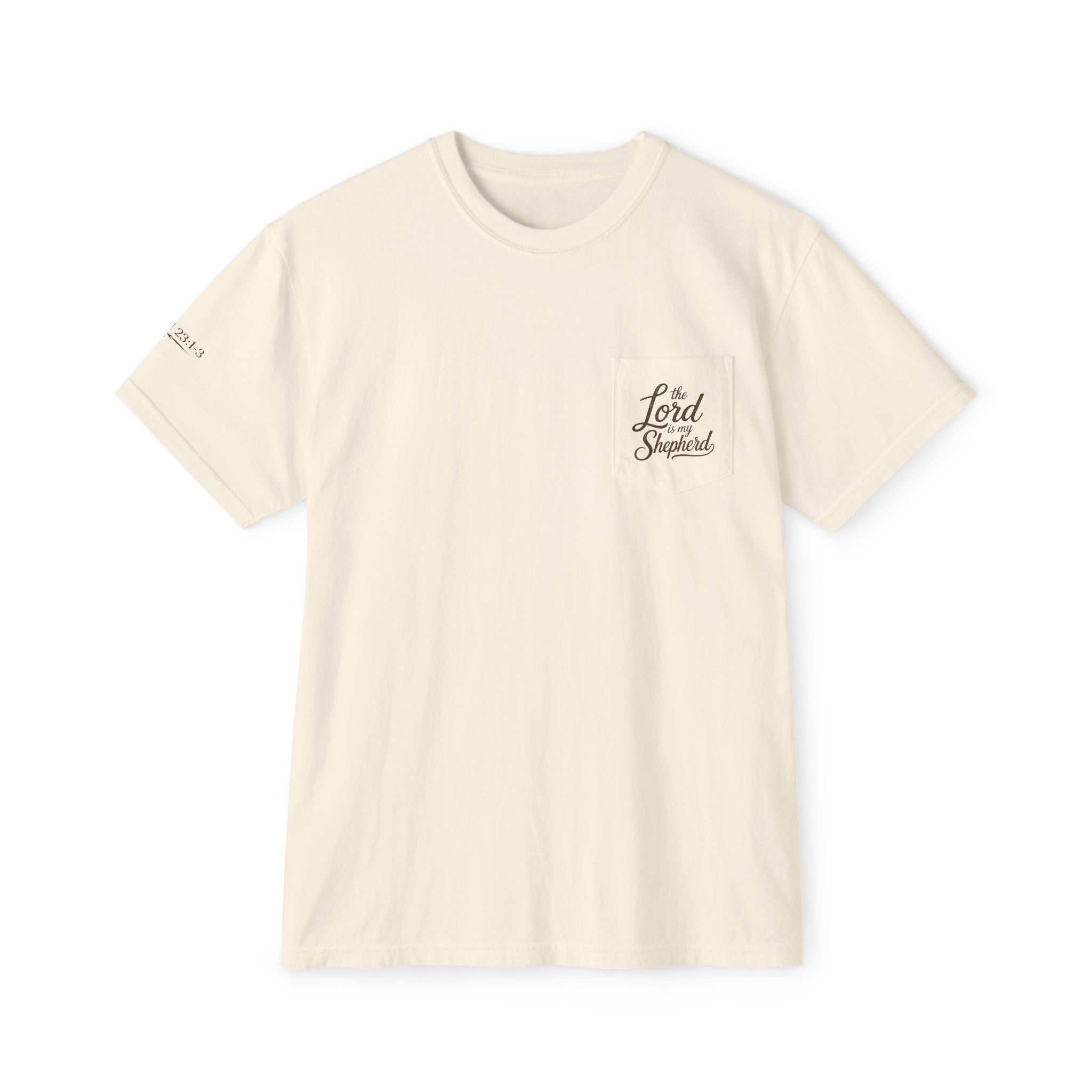 The Lord Is My Shepherd-Psalm 23:1-3  Graphic Tee with Pocket