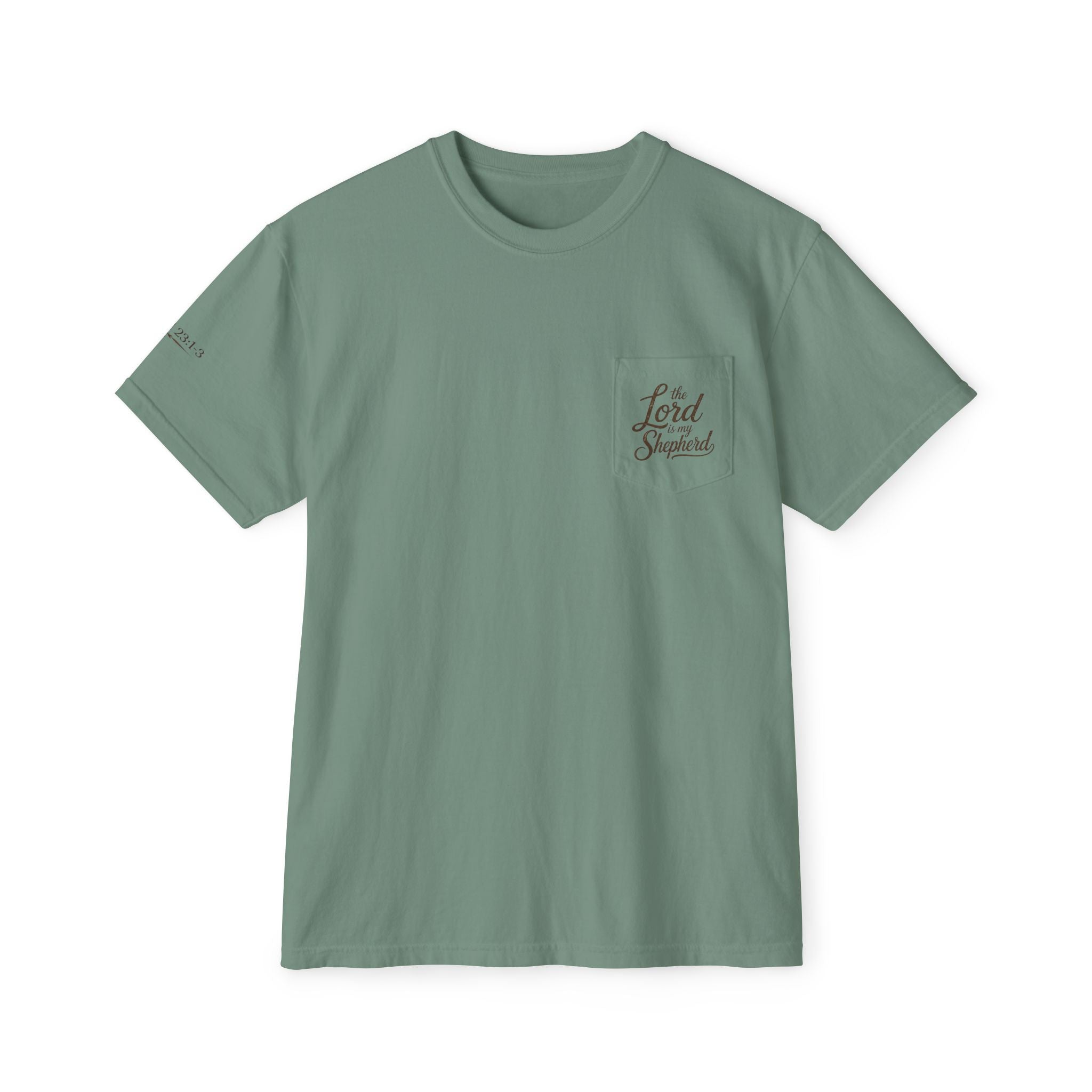 The Lord Is My Shepherd-Psalm 23:1-3  Graphic Tee with Pocket