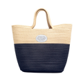 Canvas Patch Straw Tote — “This Is The Day The Lord Has Made” Psalm 118:24