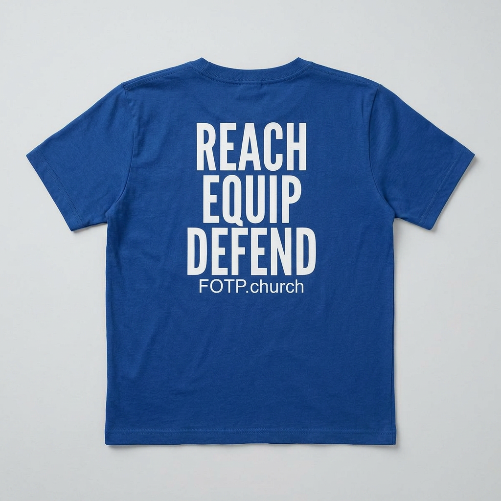 Youth Tee — 'Reach Equip Defend' Church Youth Group T‑Shirt
