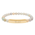 Natural Stone Stretch Bar Bracelet — Thankful