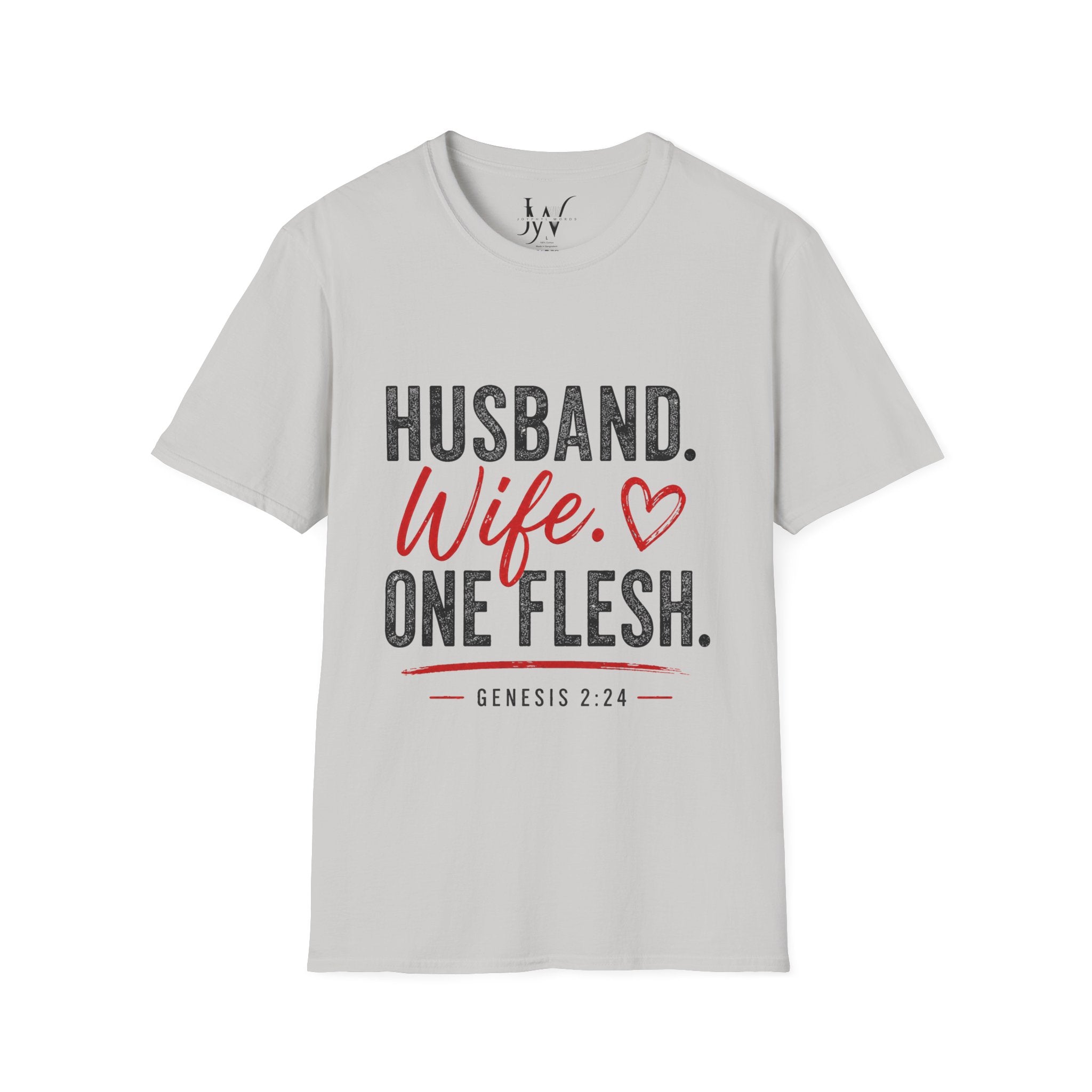 Strong Marriage "Husband. Wife. One Flesh." — Genesis 2:24 Tee