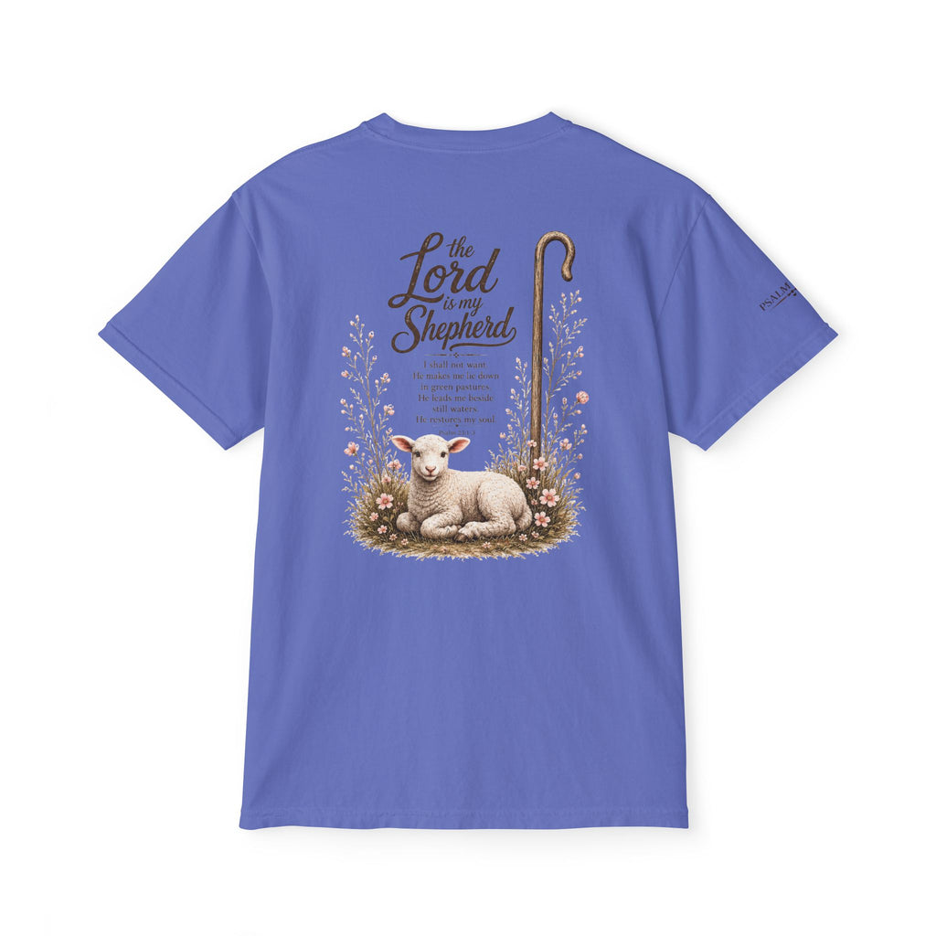The Lord Is My Shepherd-Psalm 23:1-3  Graphic Tee with Pocket