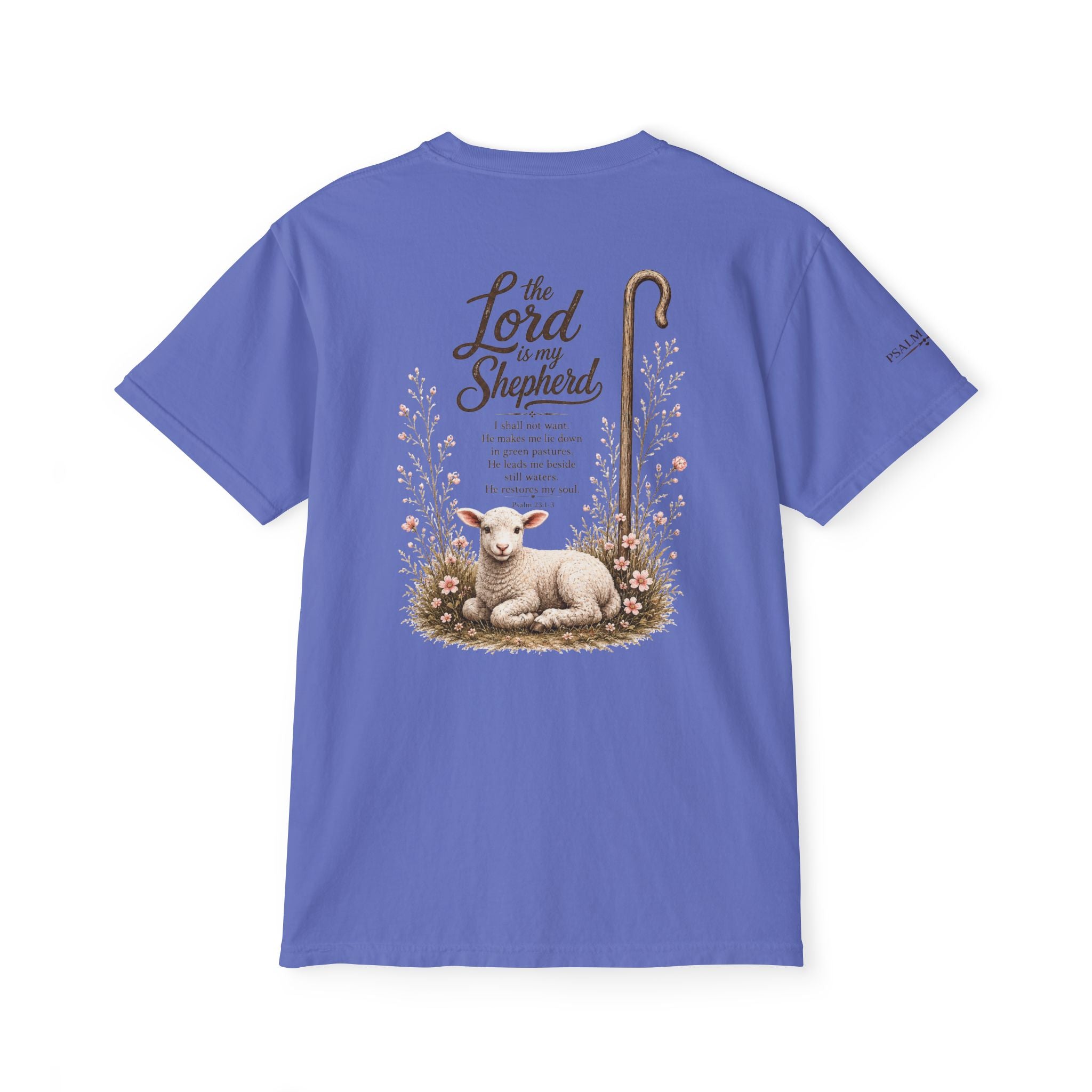 The Lord Is My Shepherd-Psalm 23:1-3  Graphic Tee with Pocket