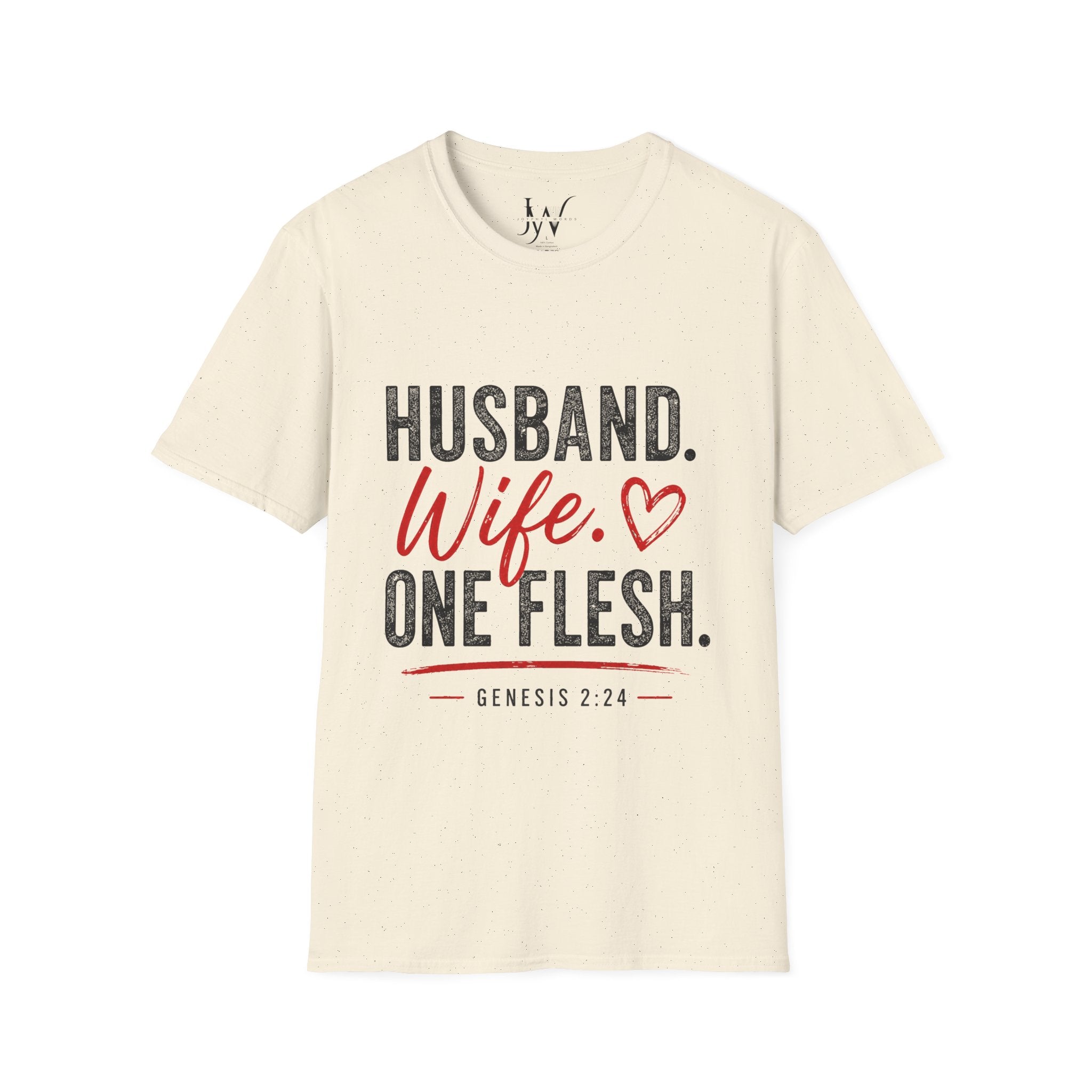 Strong Marriage "Husband. Wife. One Flesh." — Genesis 2:24 Tee