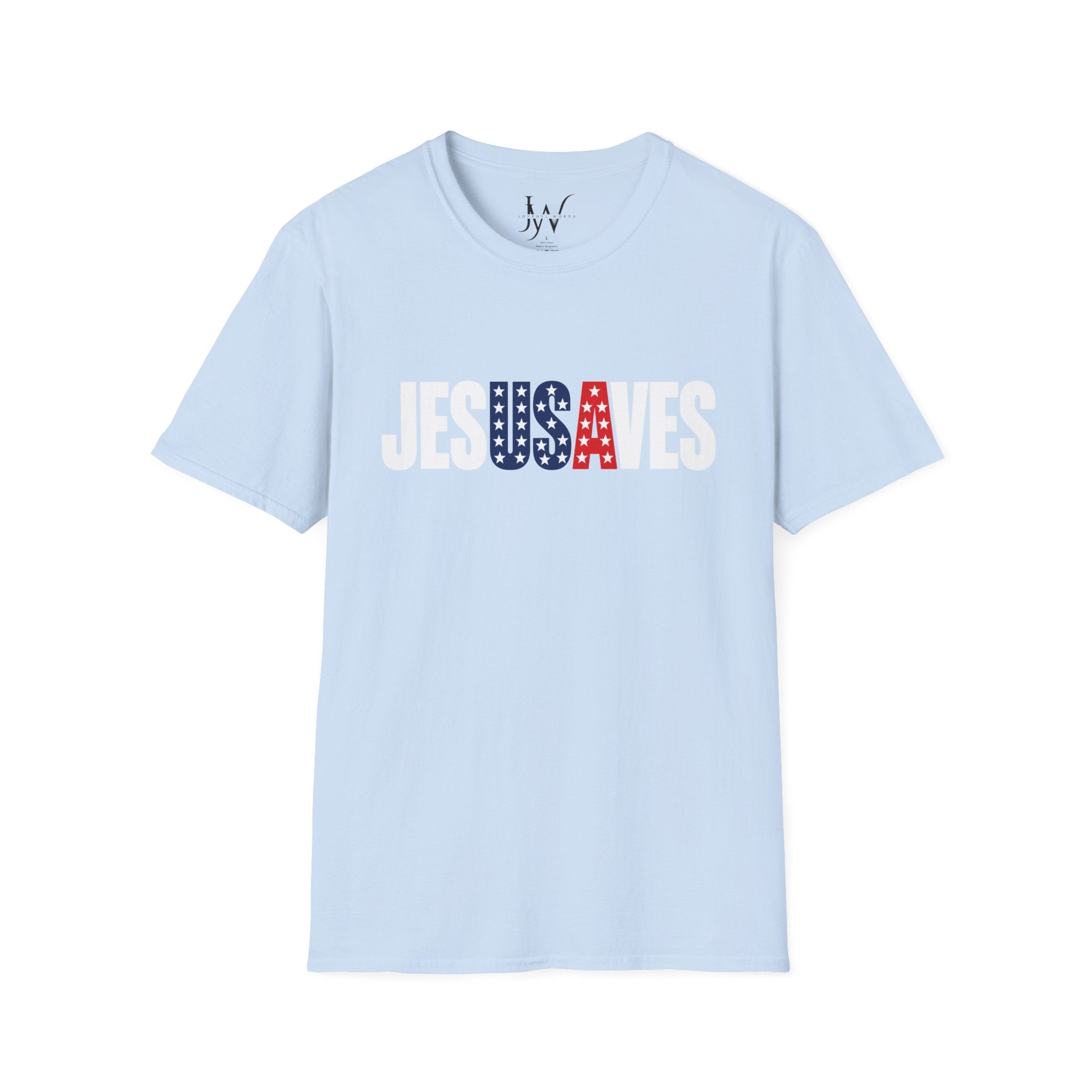 Jesus Saves Patriotic T-Shirt — American Flag Faith Tee