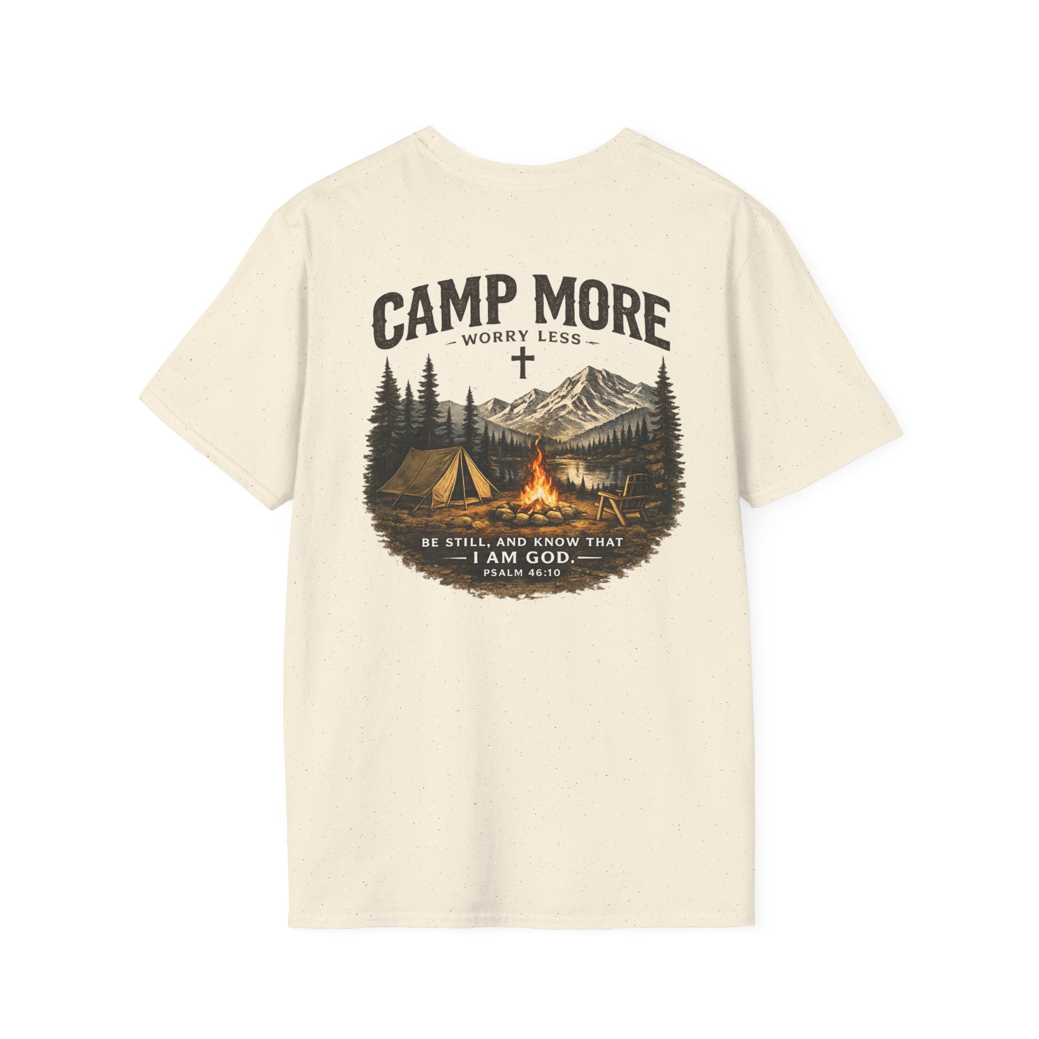 Camp More Worry Less T-Shirt - Psalm 46:10