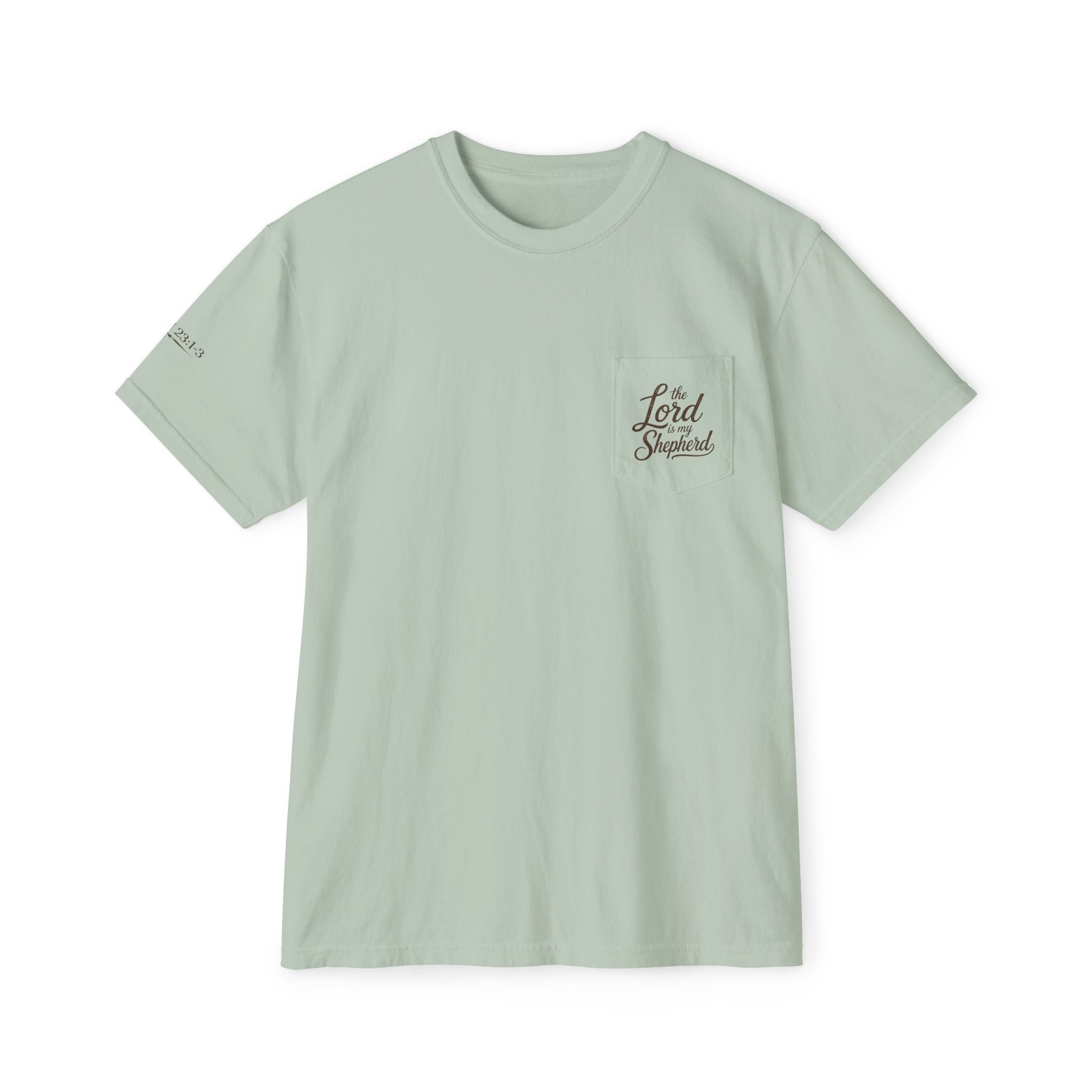 The Lord Is My Shepherd-Psalm 23:1-3  Graphic Tee with Pocket