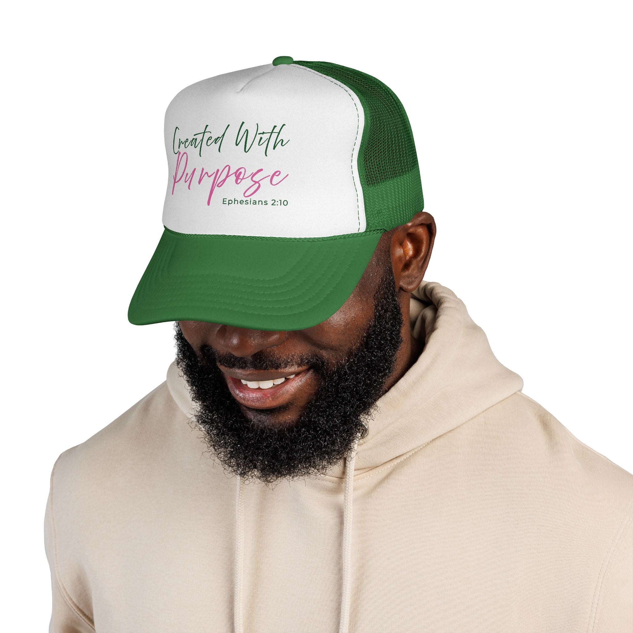 Created With Purpose — Ephesians 2:10 Trucker Hat