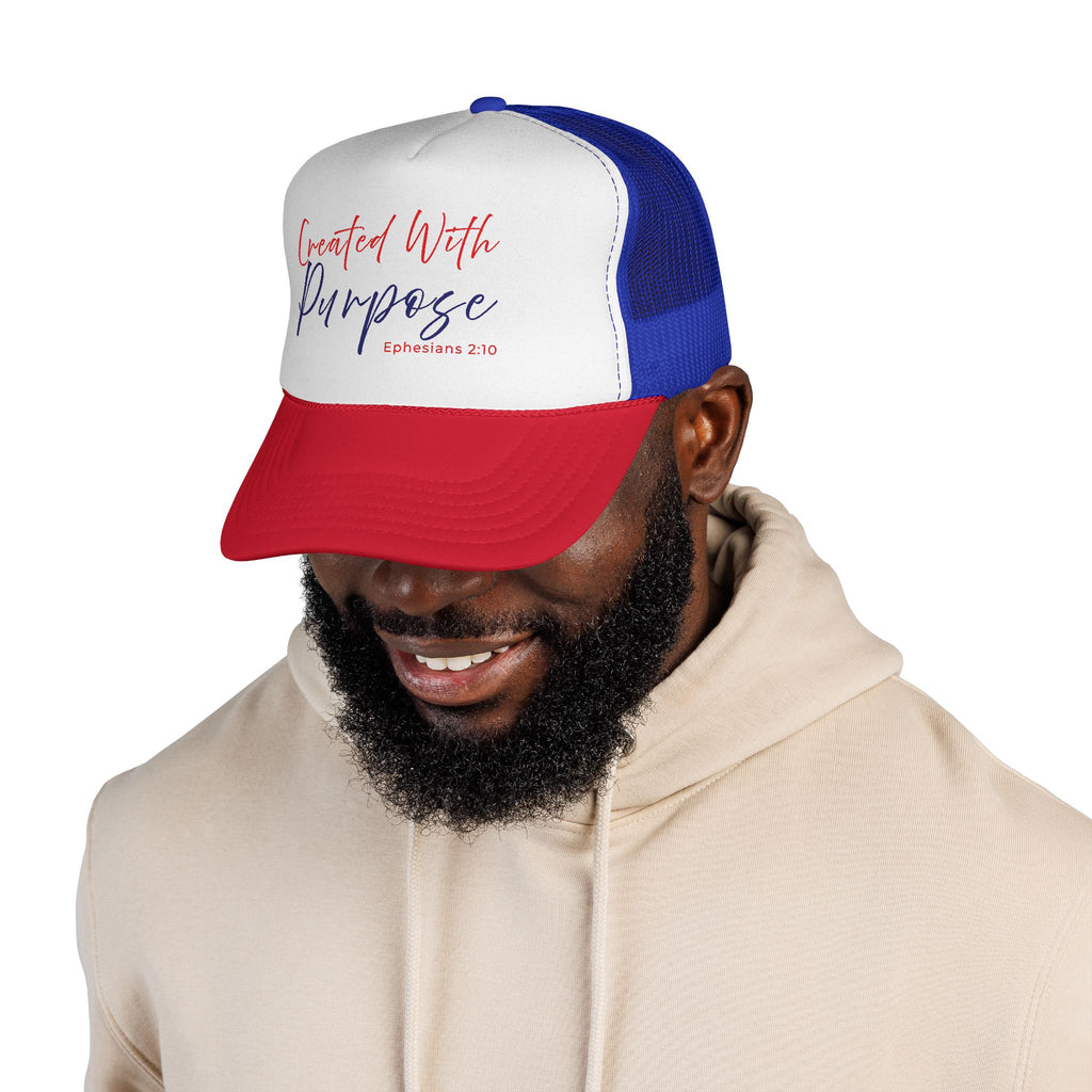 Created With Purpose — Ephesians 2:10 Trucker Hat