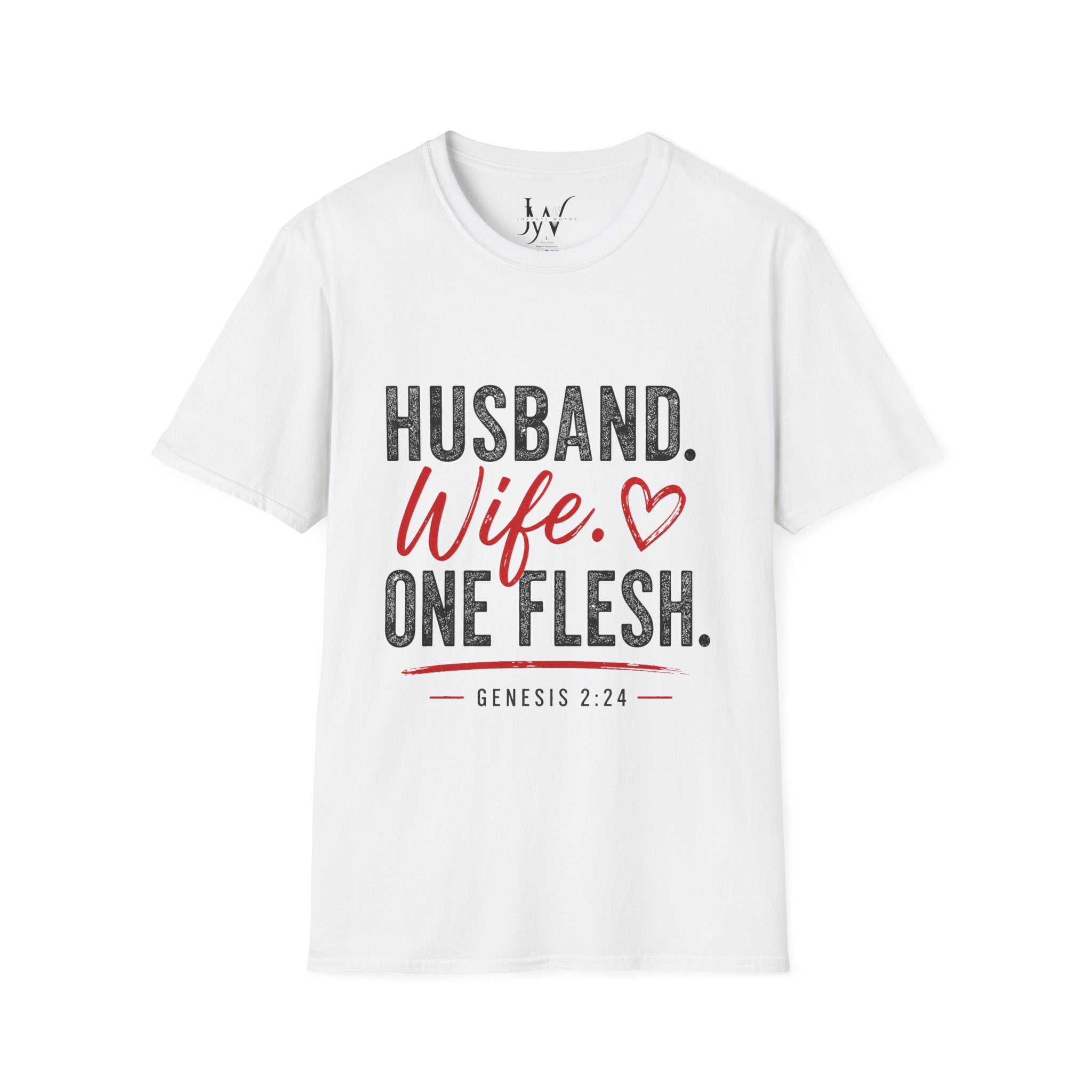 Strong Marriage "Husband. Wife. One Flesh." — Genesis 2:24 Tee
