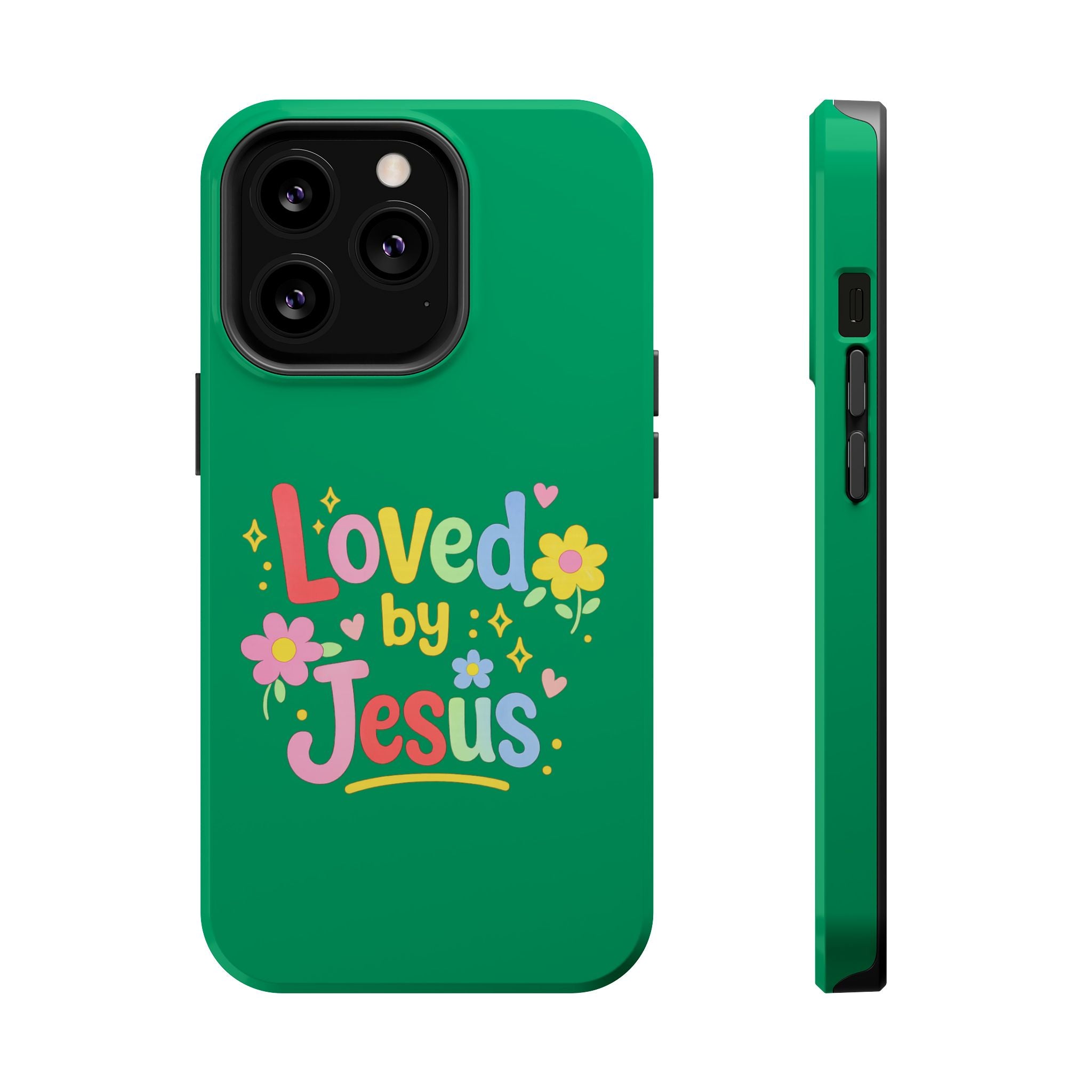 Loved by Jesus Phone Case — Colorful Magnetic Impact-Resistant Case