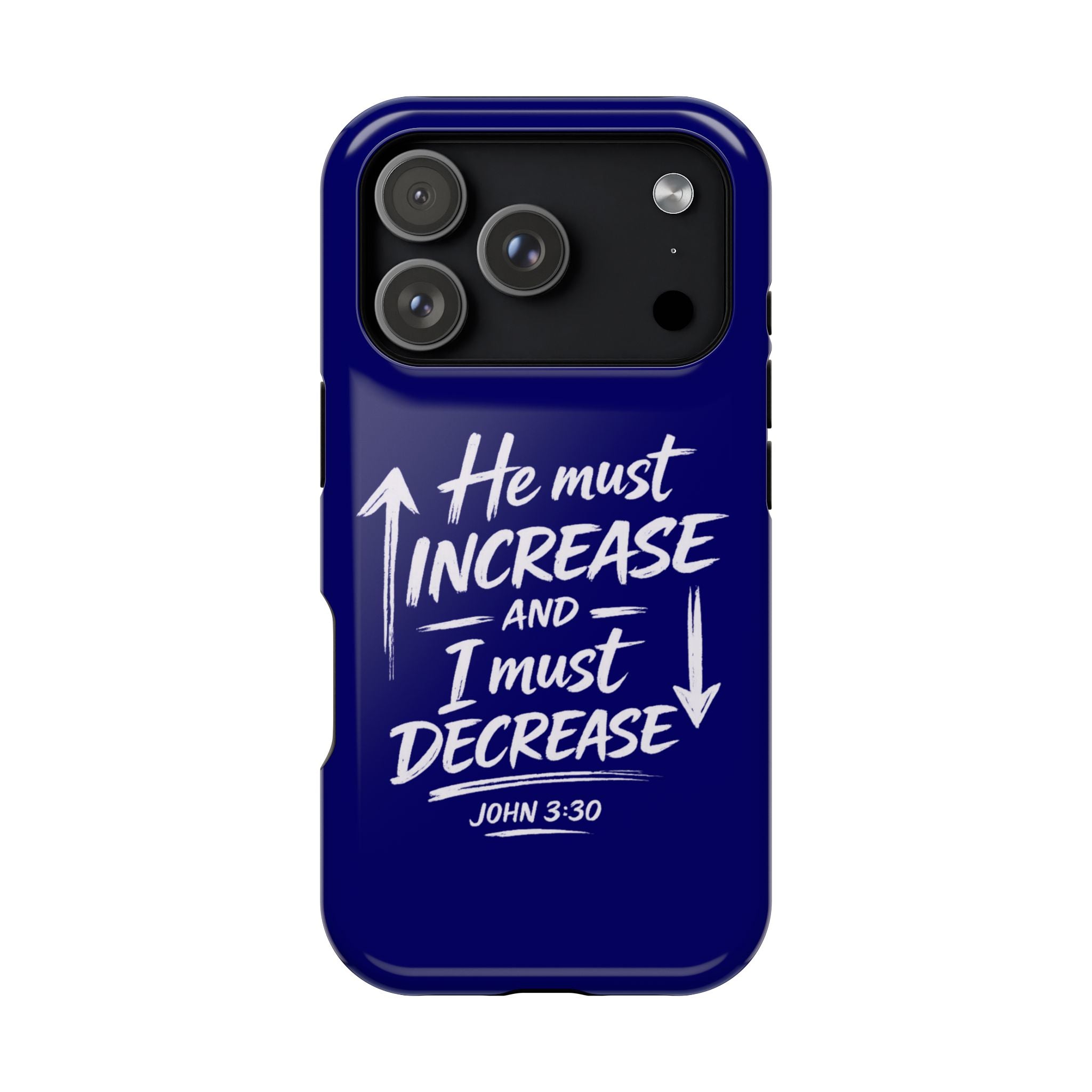 Phone Case — "He Must Increase and I Must Decrease John 3:30" Colorful Magnetic Impact-Resistant Case
