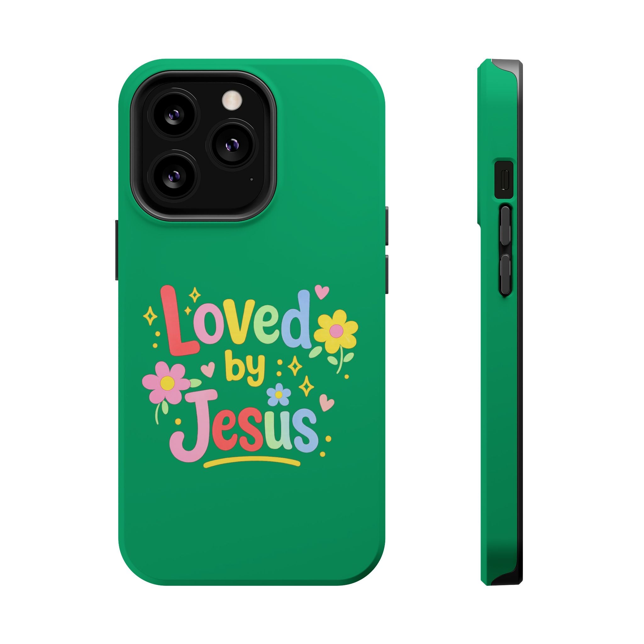Loved by Jesus Phone Case — Colorful Magnetic Impact-Resistant Case