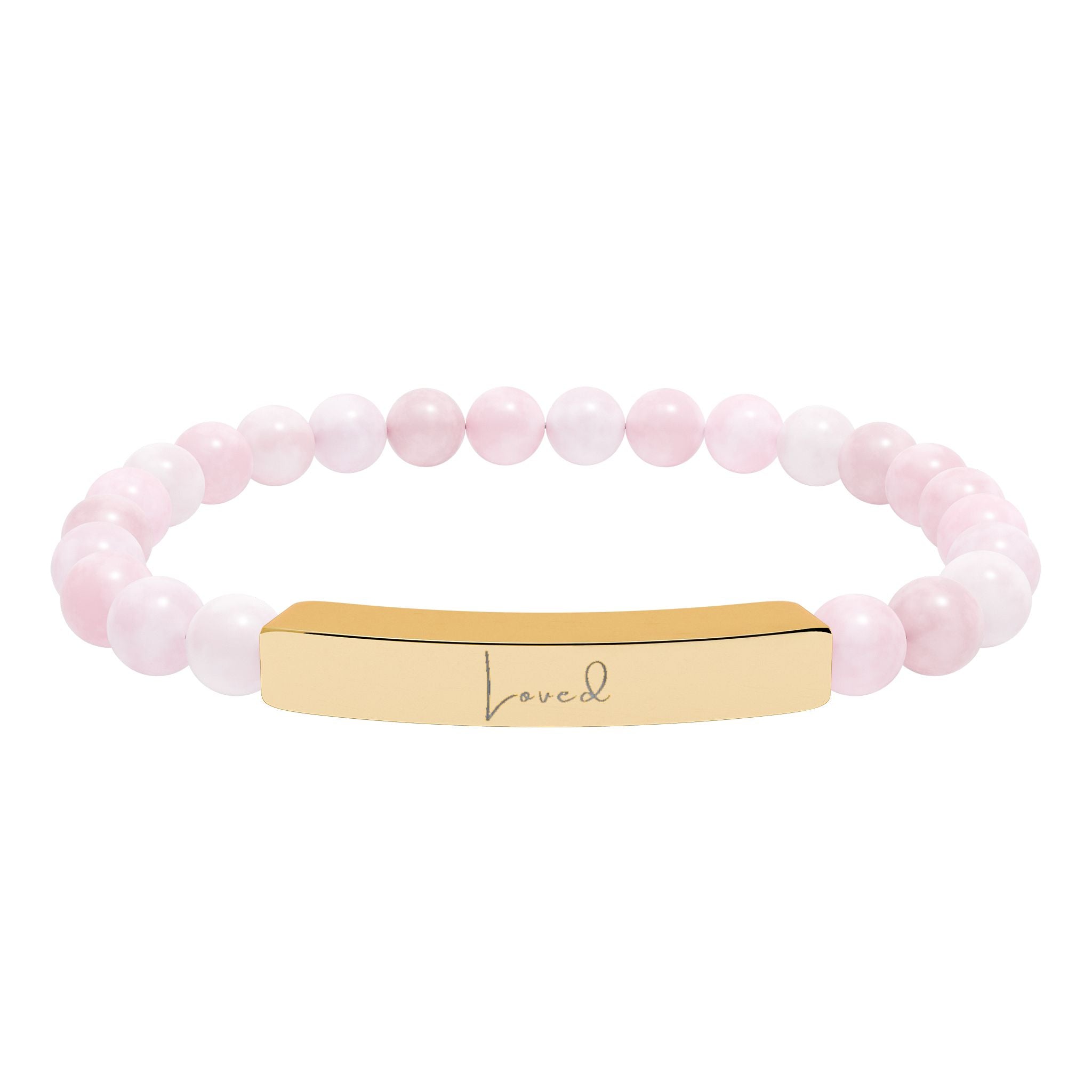 Natural Stone Stretch Bar Bracelet — Loved