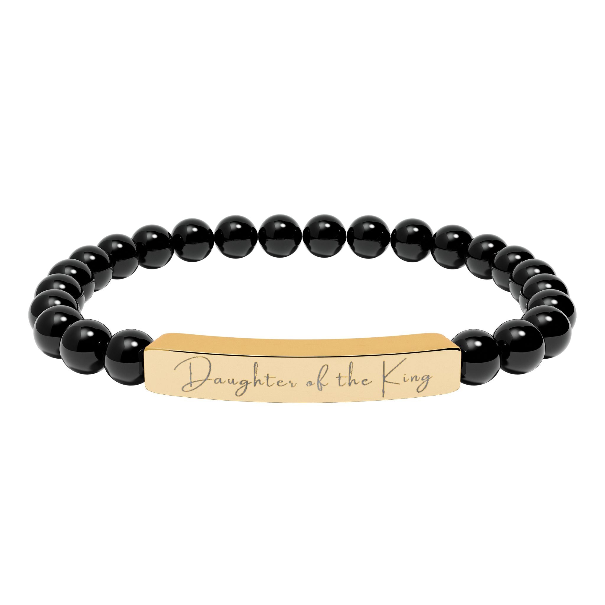 Natural Stone Stretch Bar Bracelet — Daughter of the King