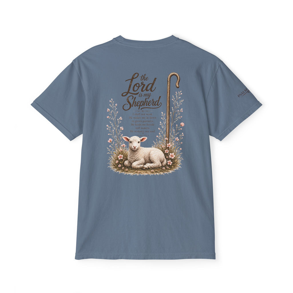 The Lord Is My Shepherd-Psalm 23:1-3  Graphic Tee with Pocket
