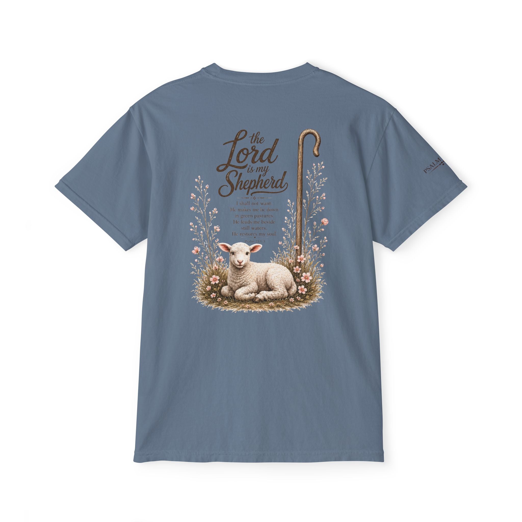 The Lord Is My Shepherd-Psalm 23:1-3  Graphic Tee with Pocket