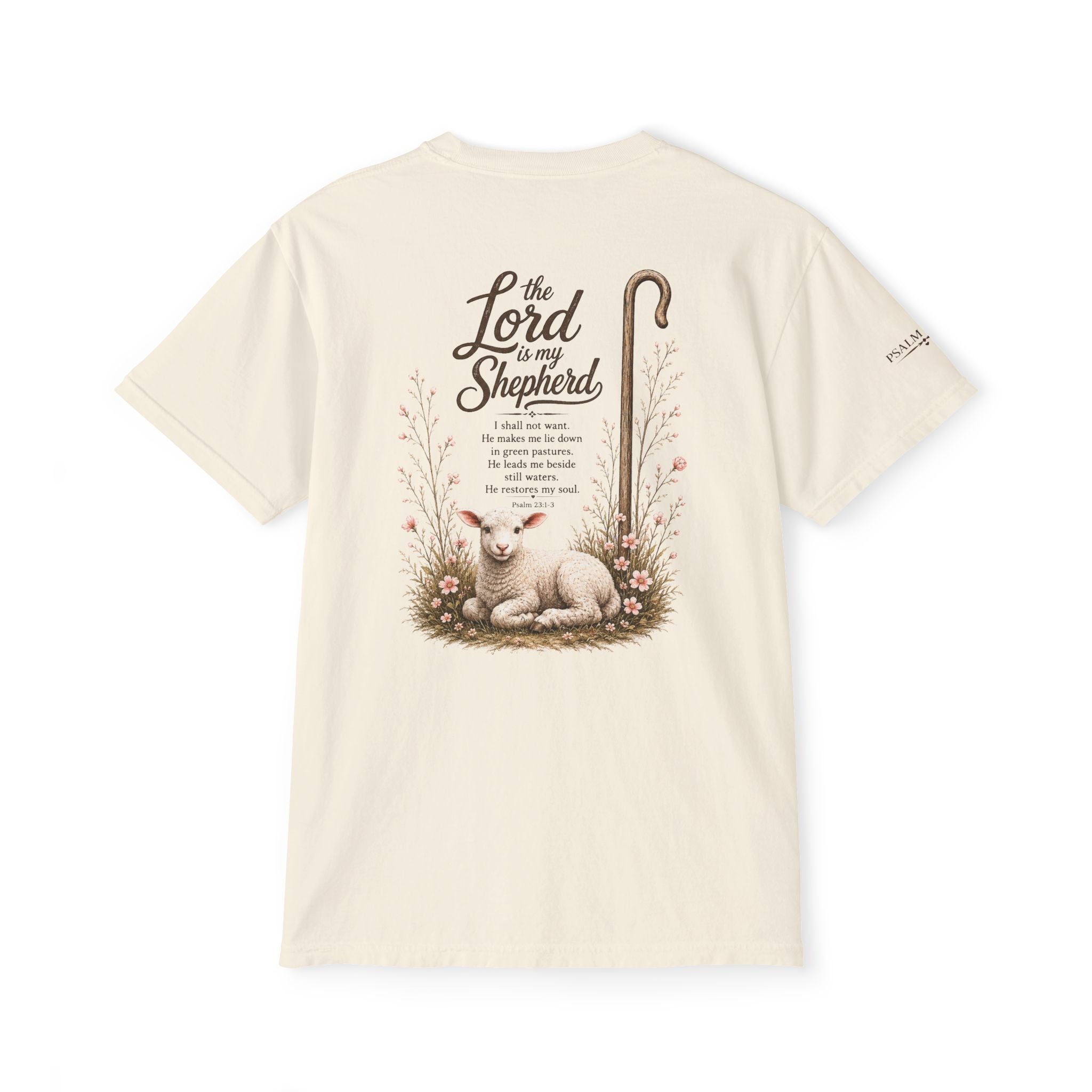 The Lord Is My Shepherd-Psalm 23:1-3  Graphic Tee with Pocket