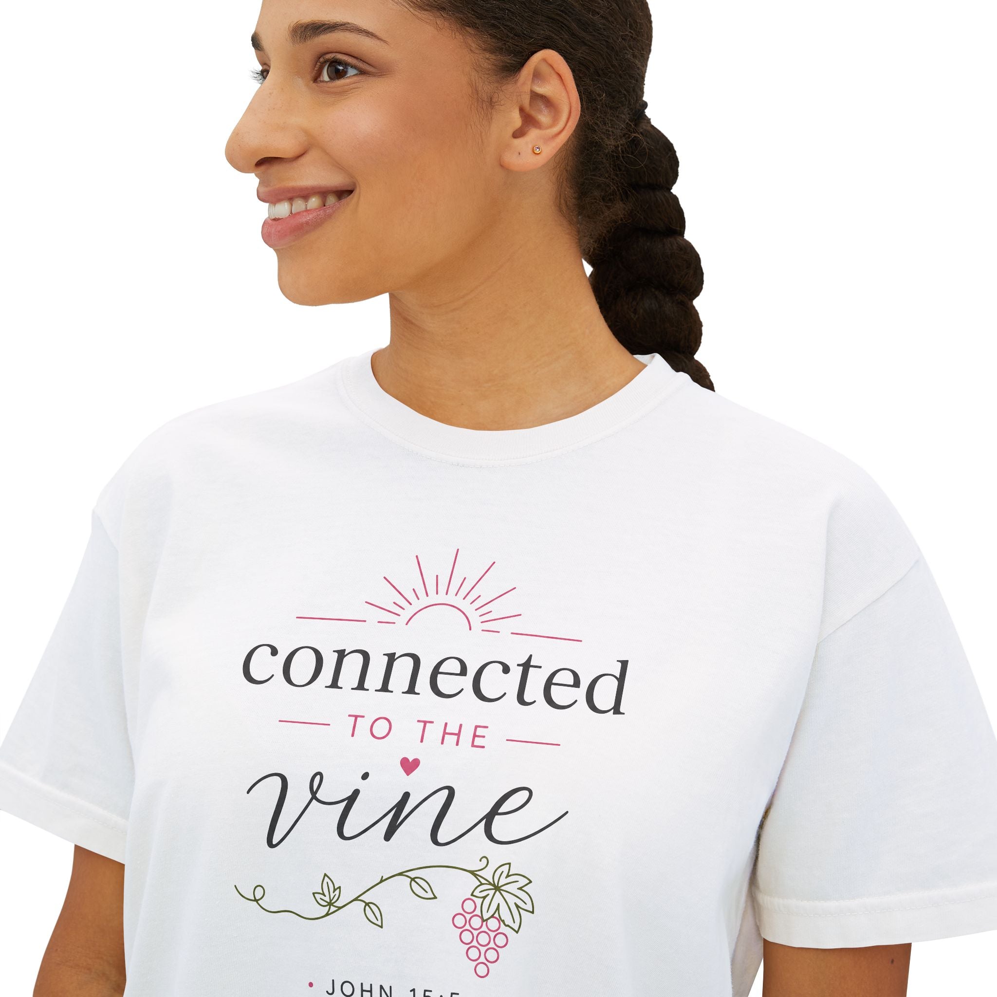 Connected to the Vine Boxy Tee — John 15:5
