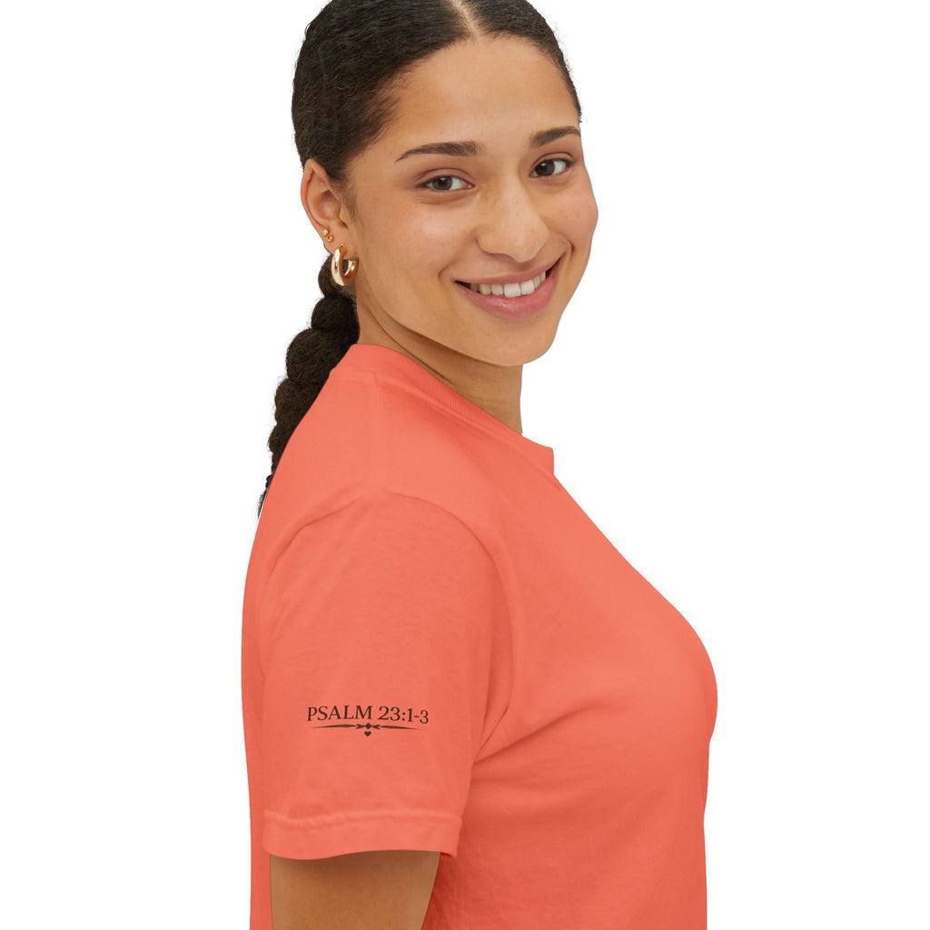 The Lord Is My Shepherd-Psalm 23:1-3  Graphic Tee with Pocket