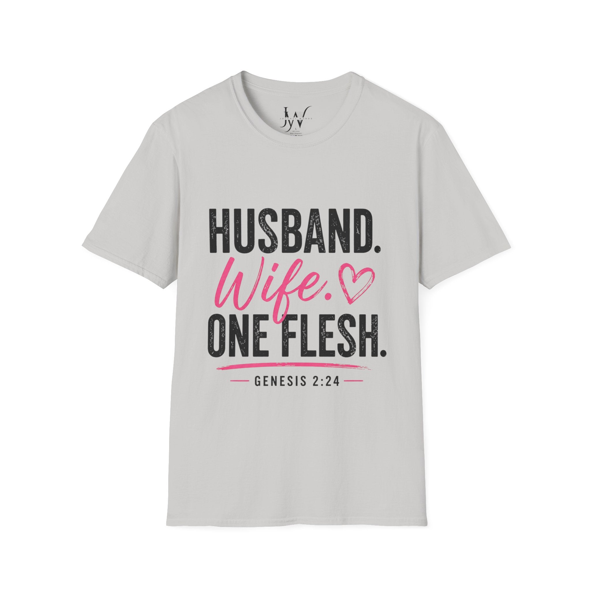 Strong Marriage "Husband. Wife. One Flesh." — Genesis 2:24 Tee