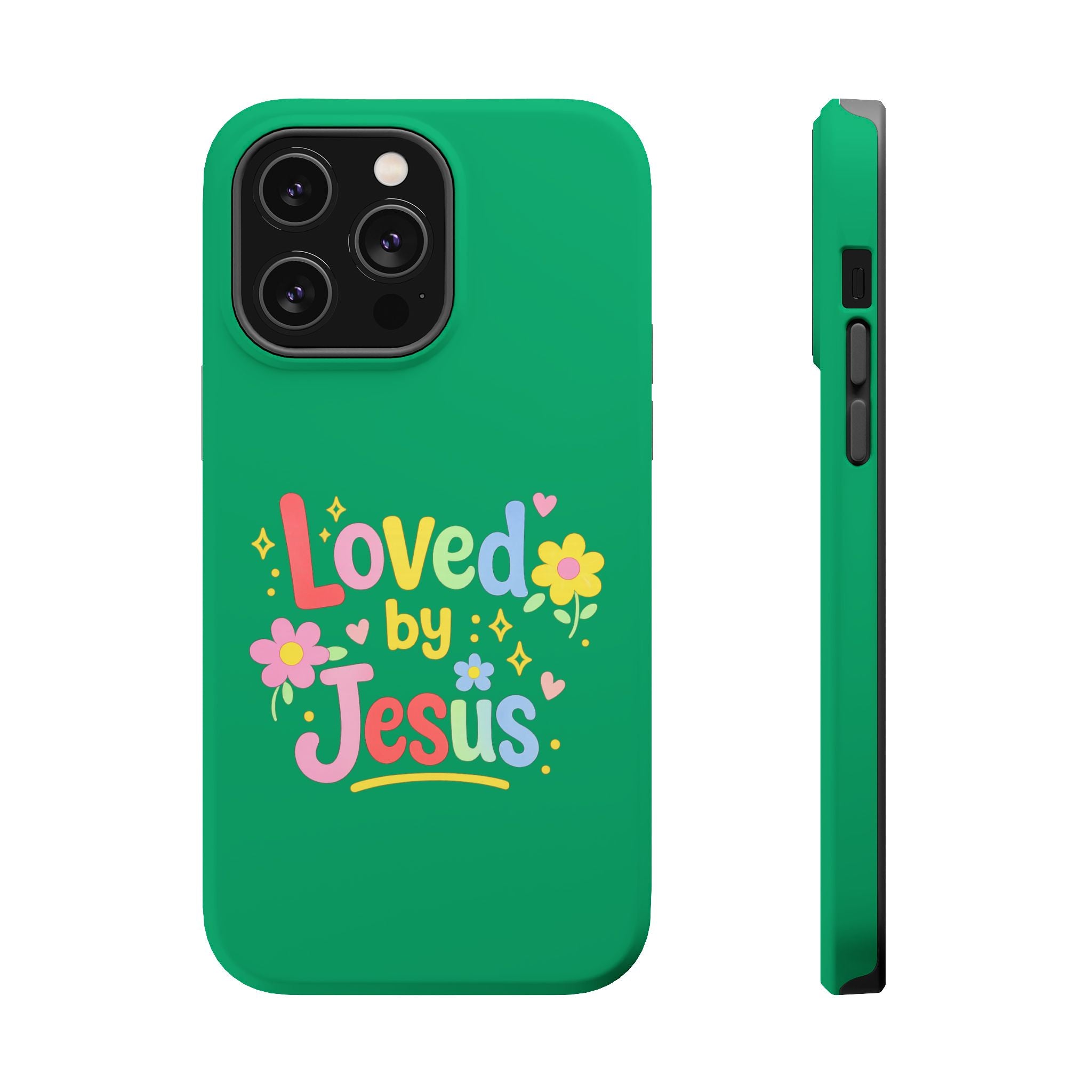 Loved by Jesus Phone Case — Colorful Magnetic Impact-Resistant Case