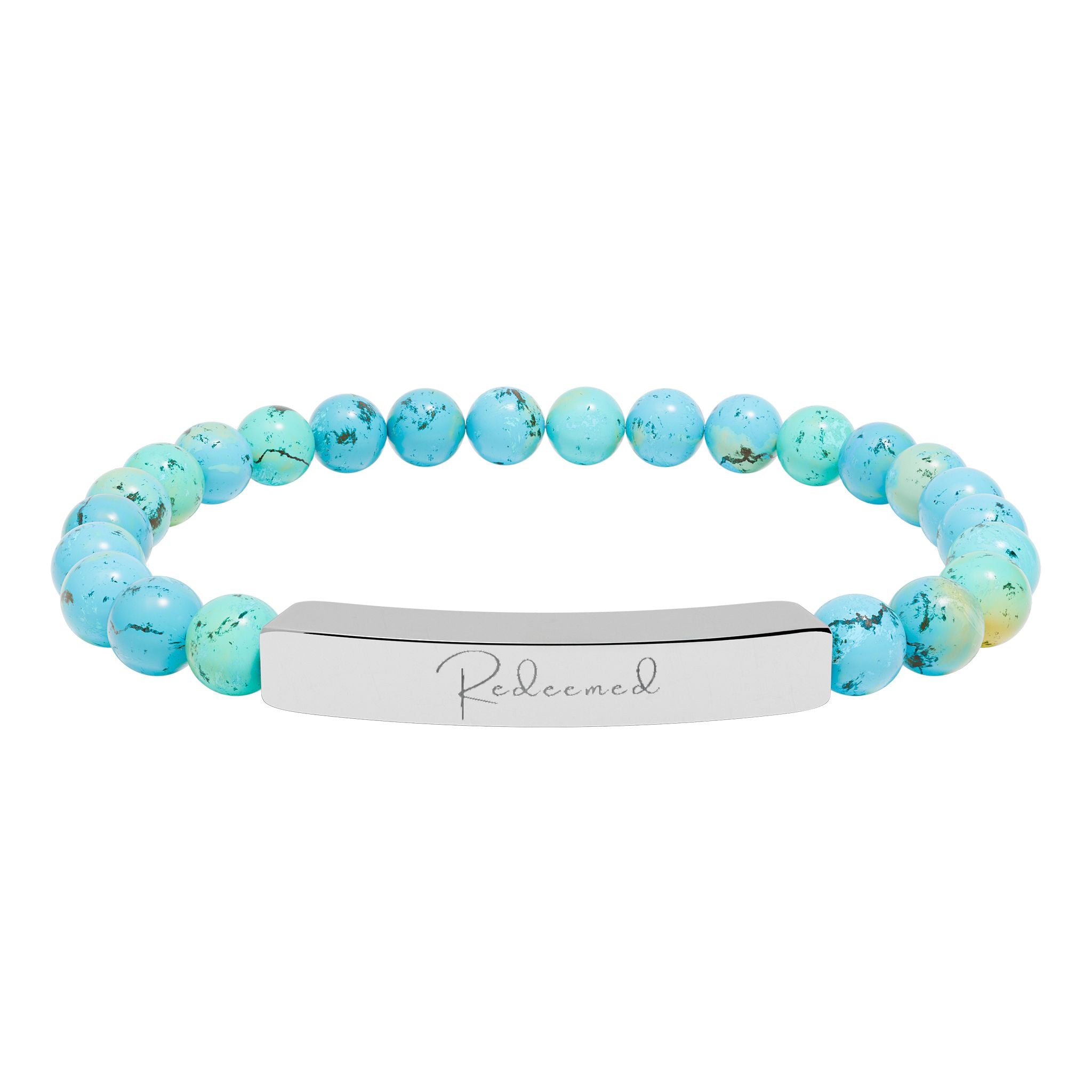 Natural Stone Stretch Bar Bracelet — Redeemed
