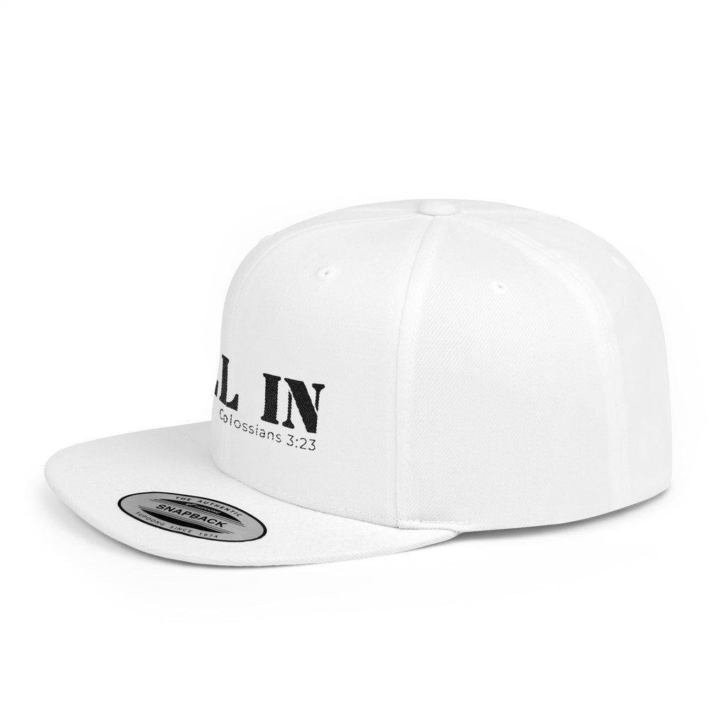All In Colossians 3:23 Flat Bill Snapback Hat